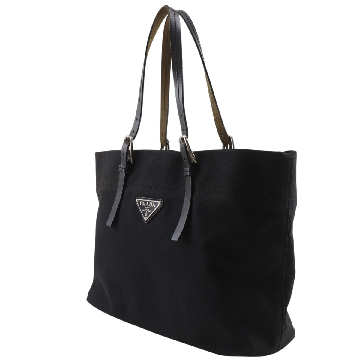 Prada Black Canvas Tote Bag (Pre-Owned)