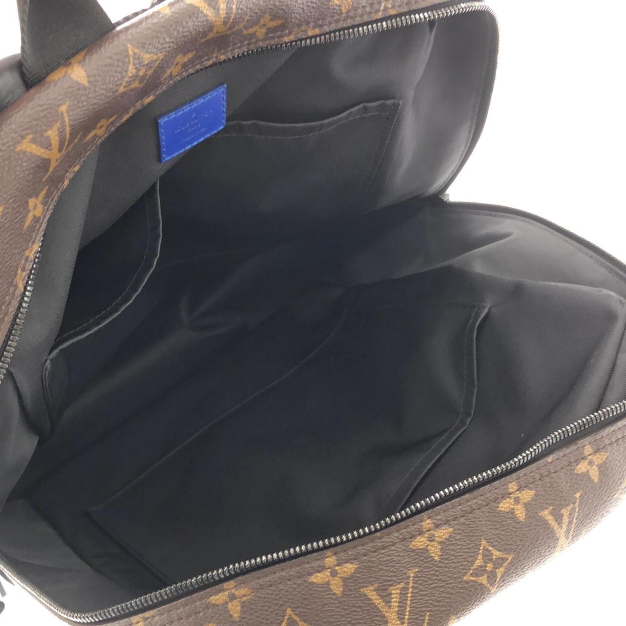 Louis Vuitton Blue Marron Coated Canvas Leather Backpack (Pre-Owned)