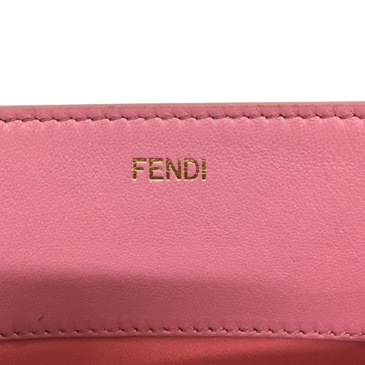 Fendi Pink Leather Pouch (Pre-Owned)