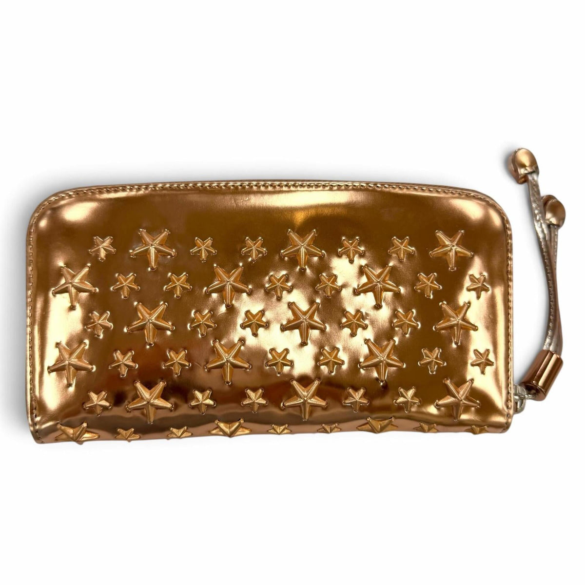 Jimmy Choo Metallic Leather Long Wallet (Bi-Fold) (Pre-Owned)