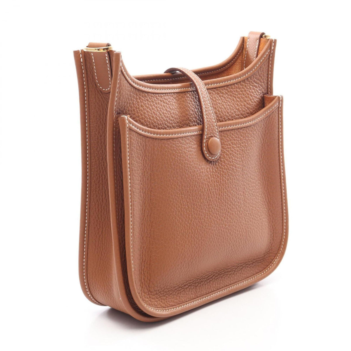 Hermes Brown Taurillon Clemence Leather Handbag Shoulder Bag (Pre-Owned)