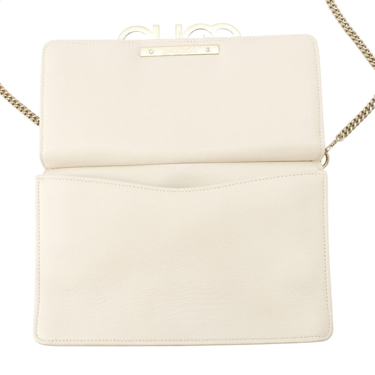 Jimmy Choo White Leather Handbag Shoulder Bag (Pre-Owned)