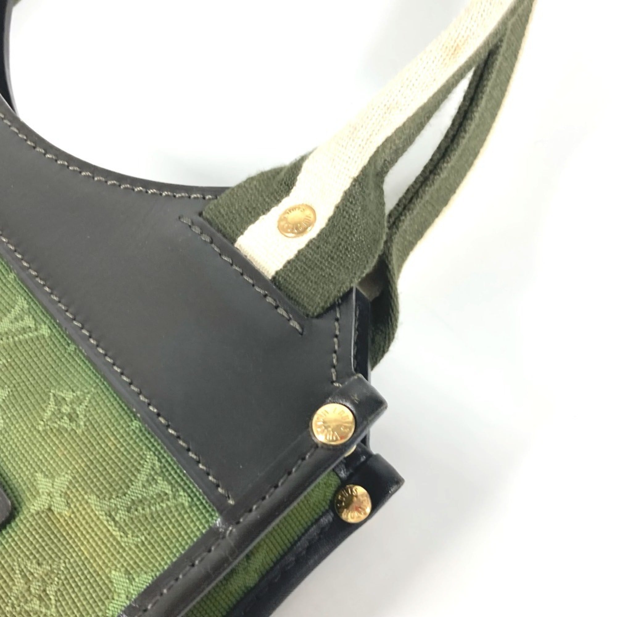 Louis Vuitton Khaki Monogram Mini Handbag Tote Bag (Pre-Owned)