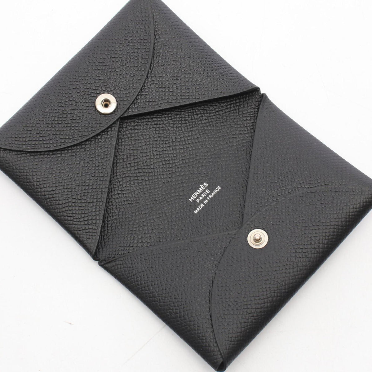 Hermes Black Epsom Leather Coin Purse/Coin Case (Pre-Owned)