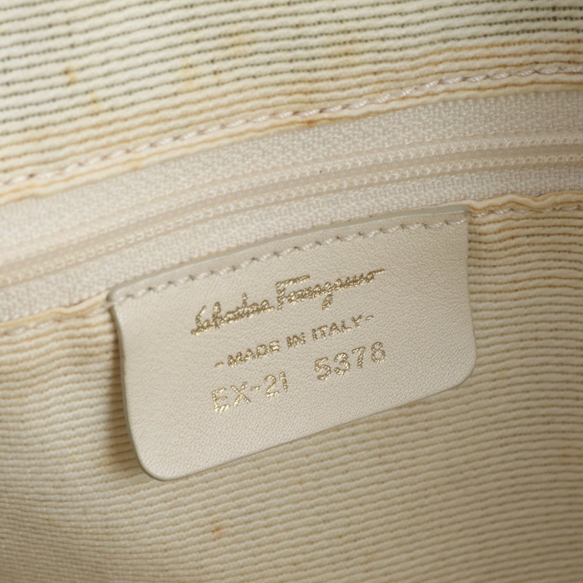 Salvatore Ferragamo Pink Leather Canvas Handbag Shoulder Bag (Pre-Owned)