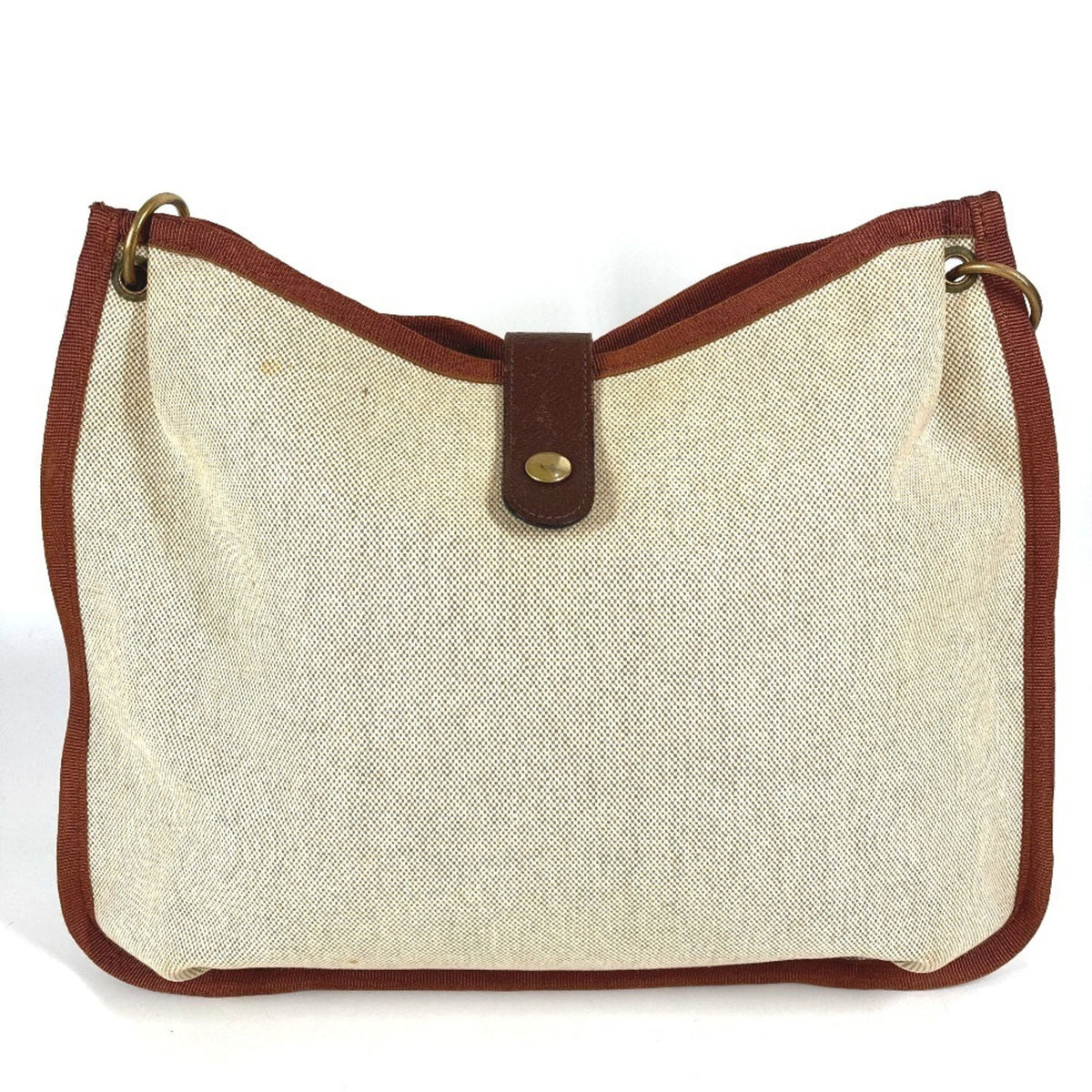 Hermes Beige Toile H Pochette Shoulder Bag (Pre-Owned)