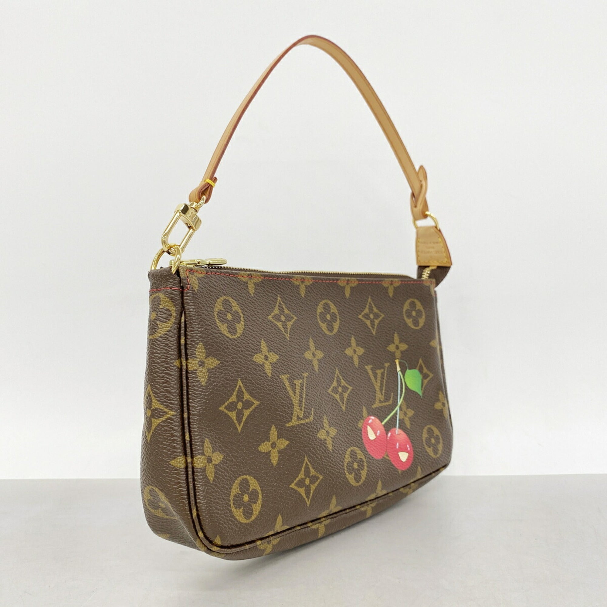 Louis Vuitton Brown Red Color Pouch (Pre-Owned)