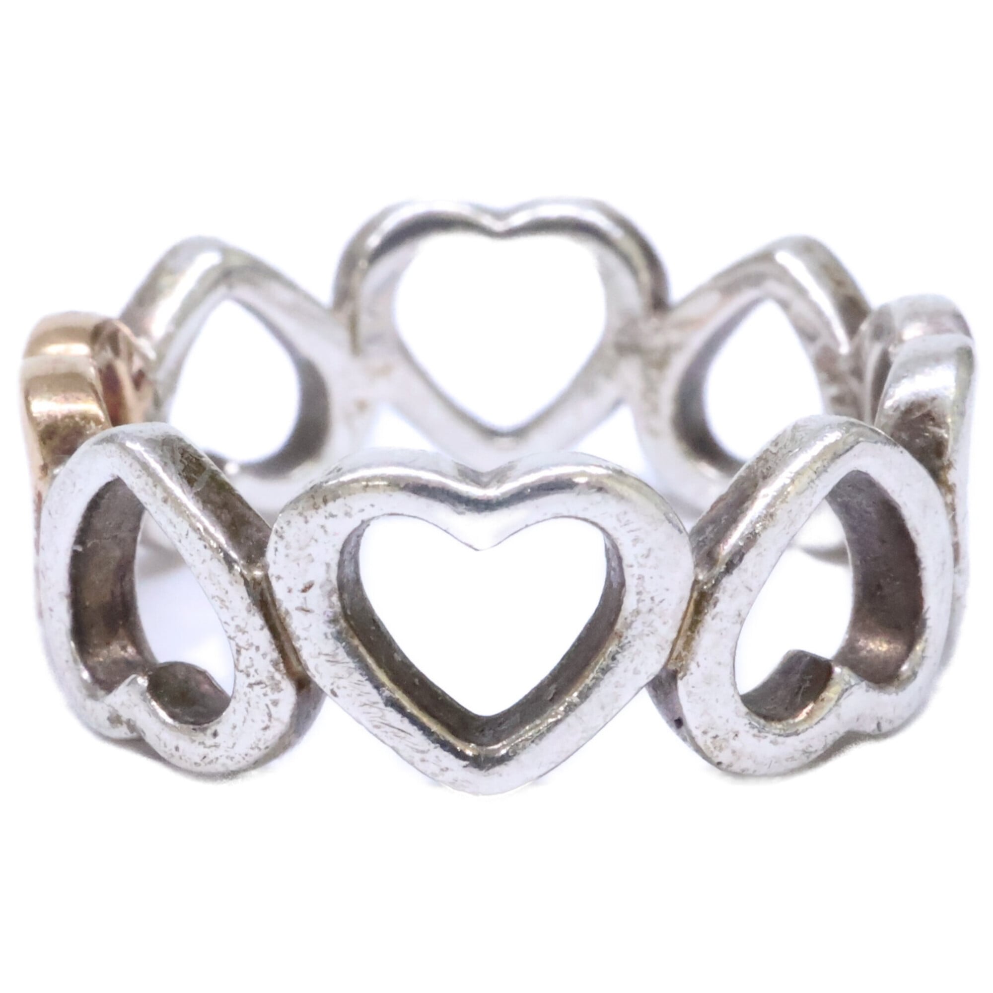 Tiffany Silver Pink Gold Silver 925 Band Ring (Pre-Owned)