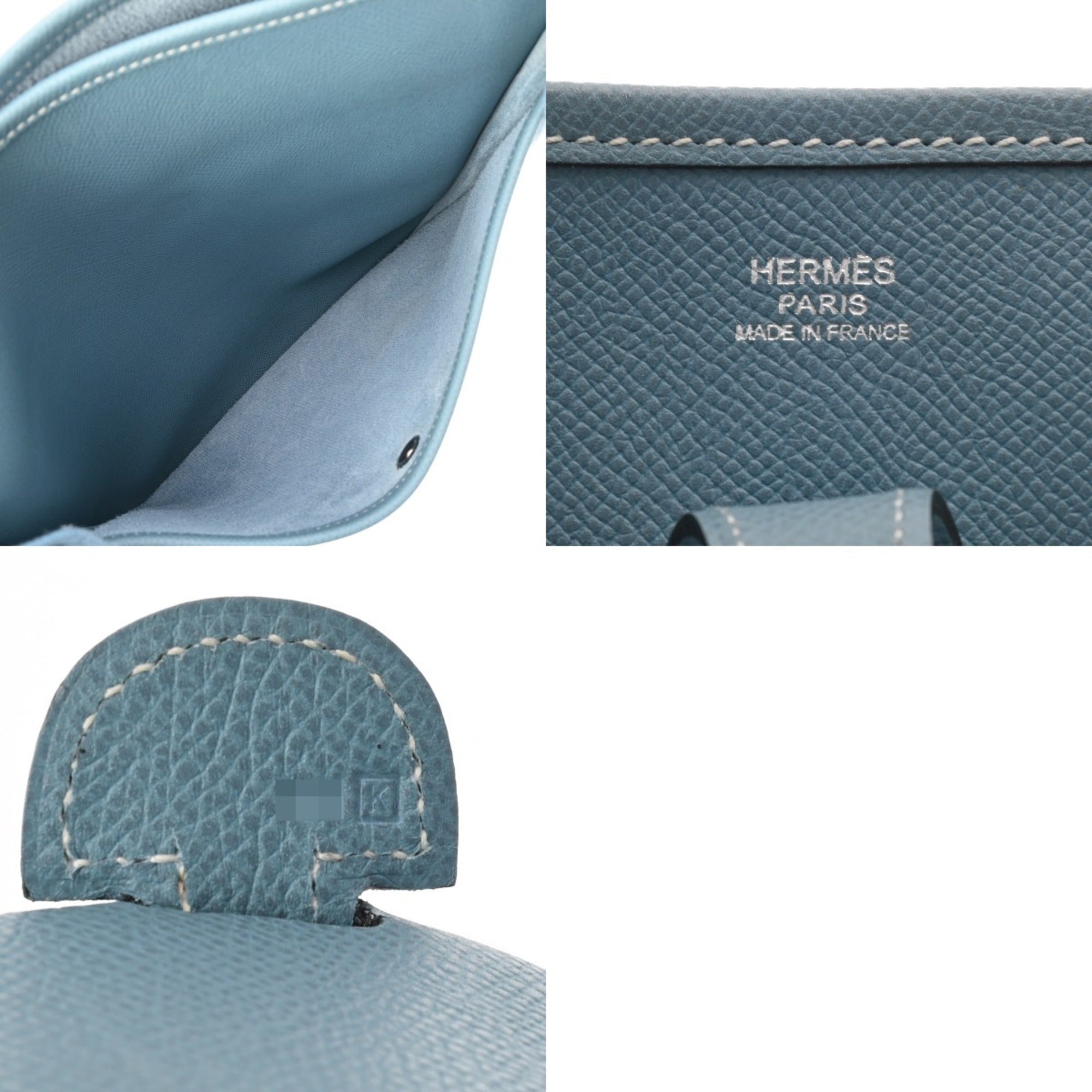 Hermes Blue Jean Epsom Leather Shoulder Bag (Pre-Owned)