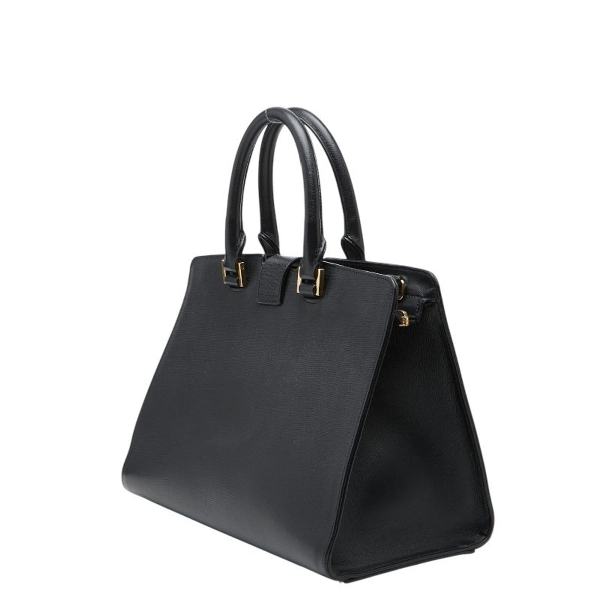 Saint Laurent Black Leather Handbag Shoulder Bag (Pre-Owned)