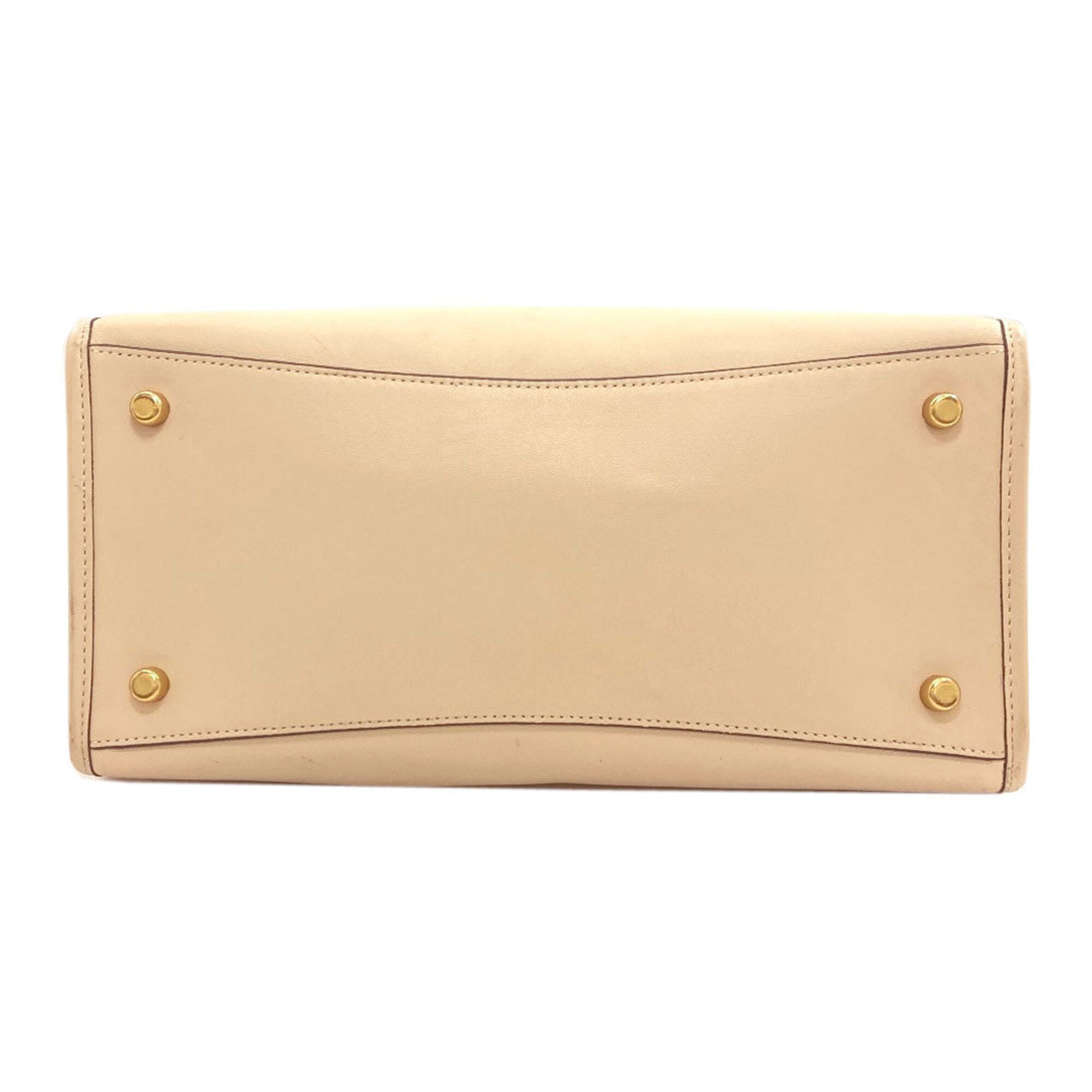 Coach Beige Leather Tote Bag (Pre-Owned)