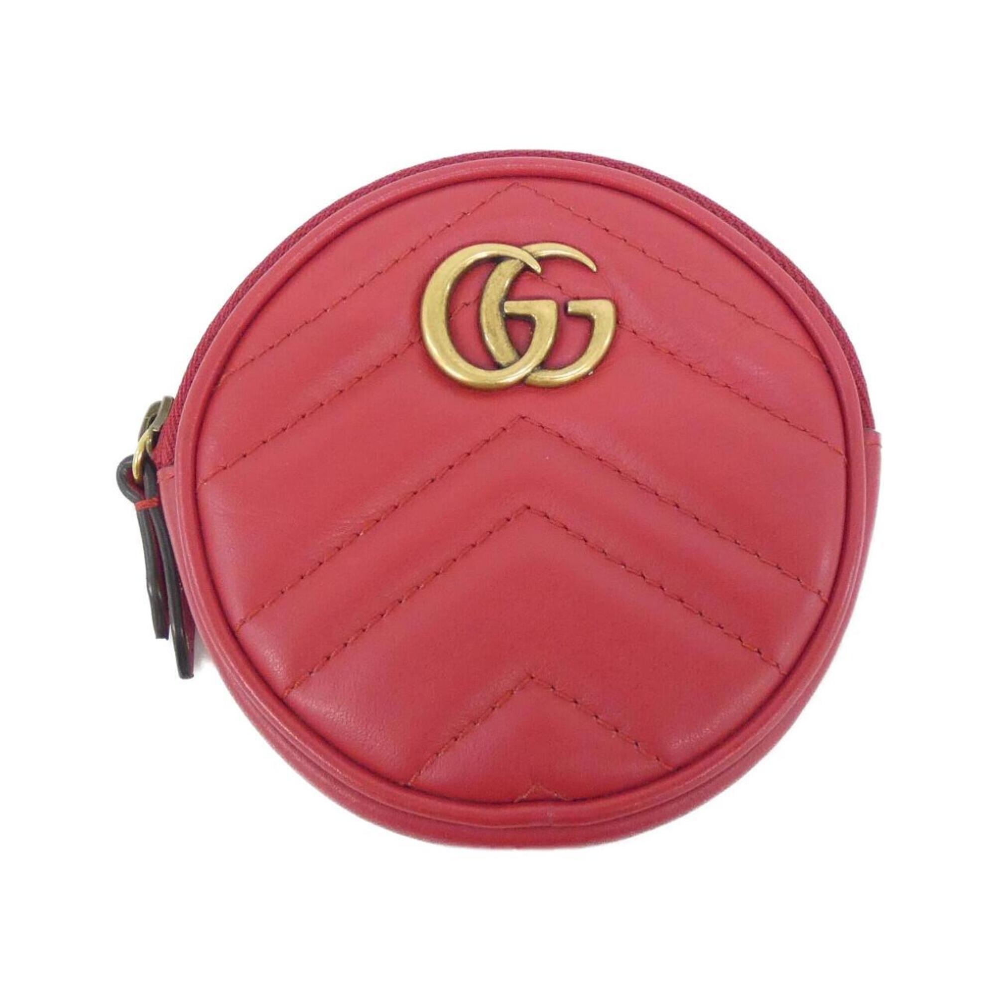 Gucci Red Color Leather Coin Purse/Coin Case (Pre-Owned)