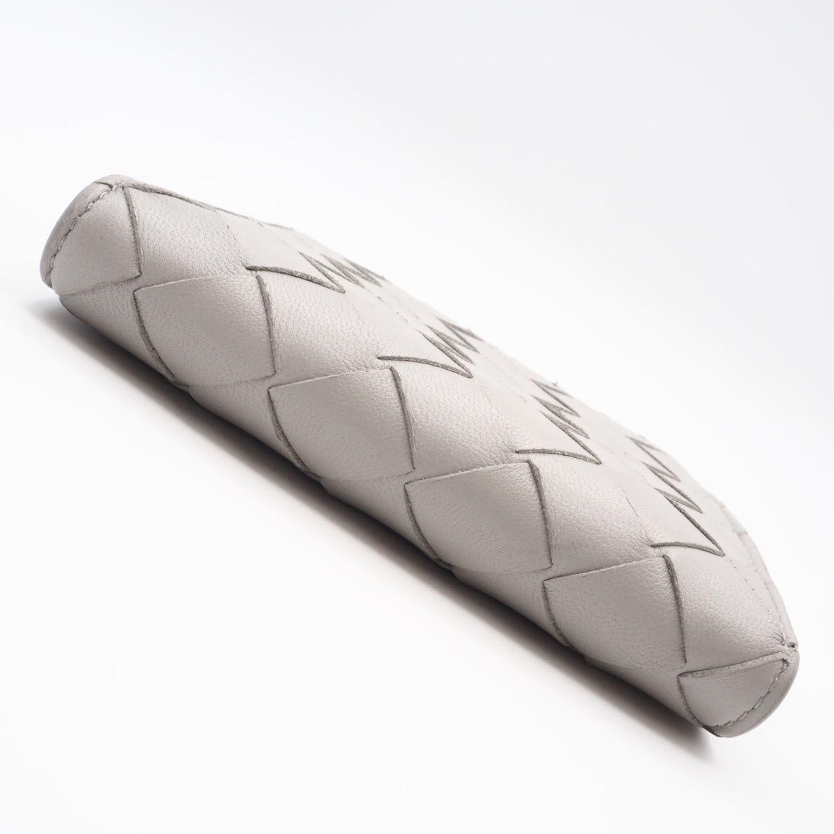 Bottega Veneta Intrecciato Gray Leather Wallet (Bi-Fold) (Pre-Owned)