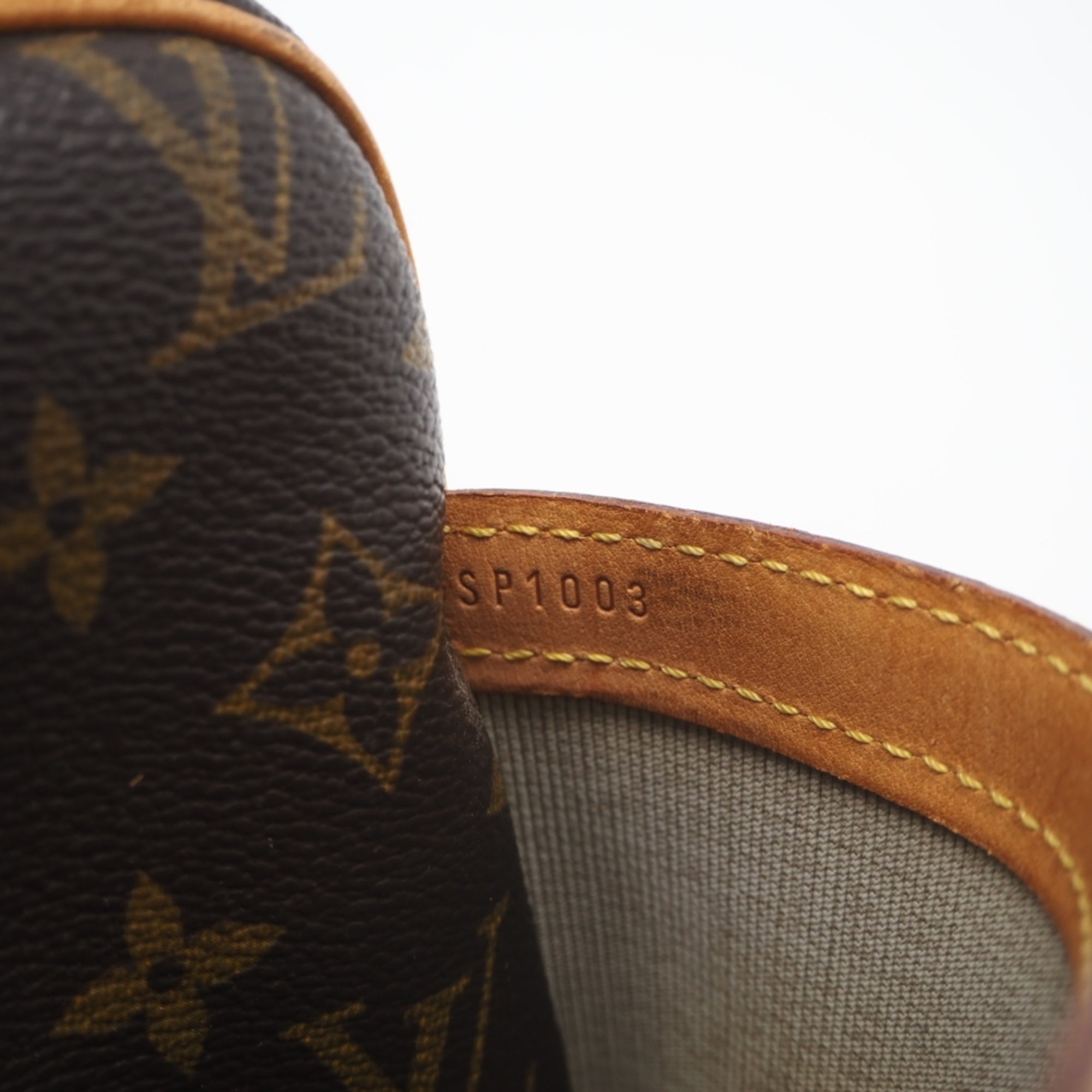Louis Vuitton Brown Coated Canvas Leather Shoulder Bag (Pre-Owned)