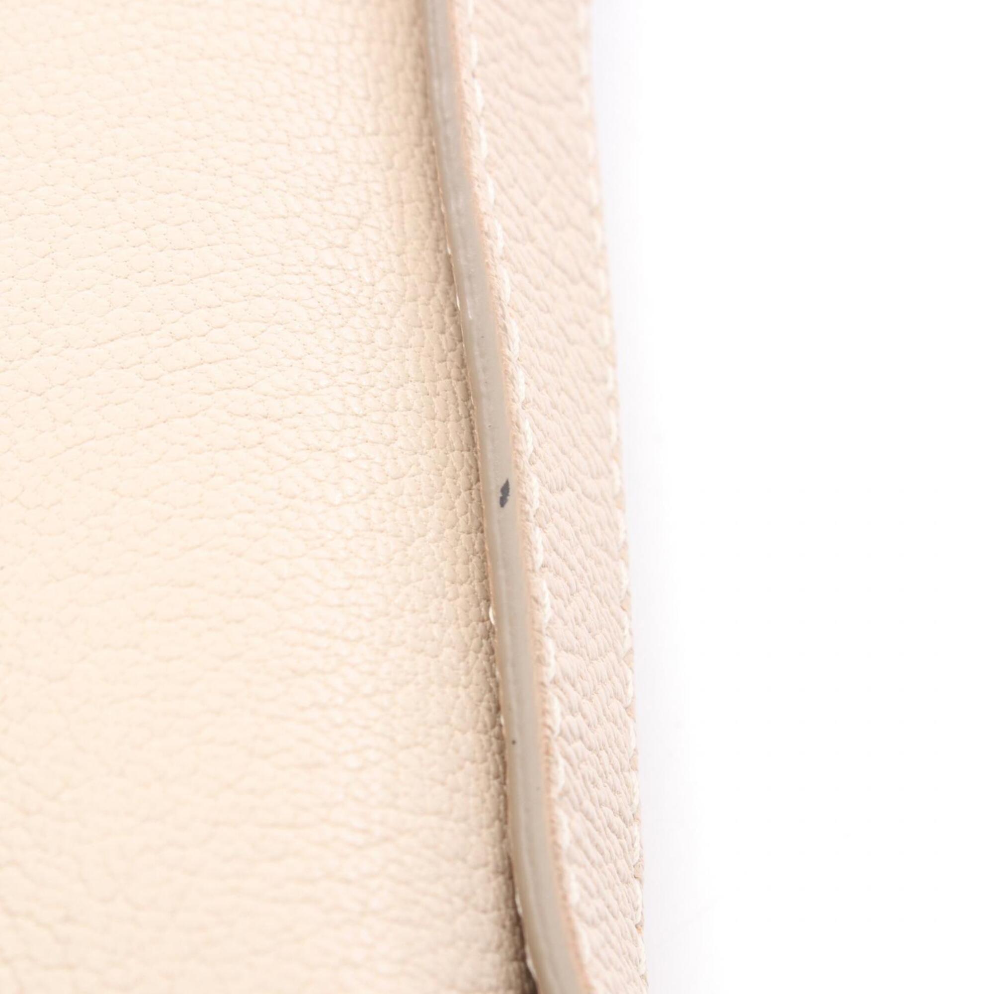 Burberry Ivory Leather Handbag Shoulder Bag (Pre-Owned)