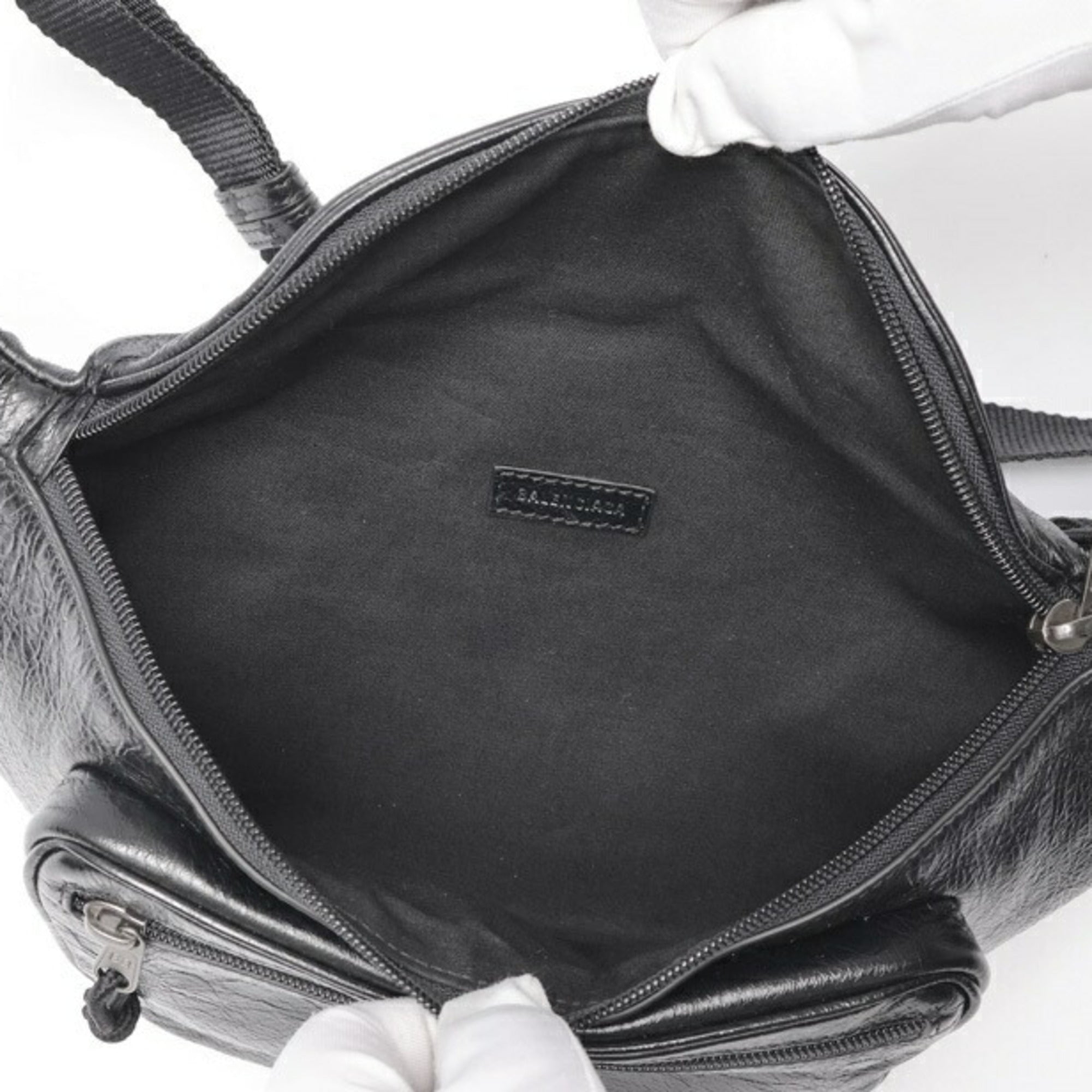 Balenciaga Black Leather Sling Bag (Pre-Owned)