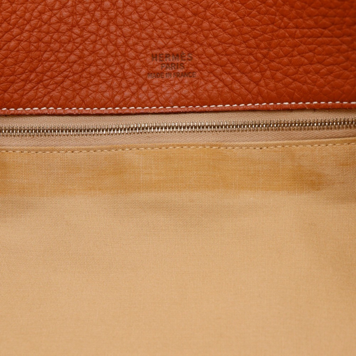 Hermes Brown Taurillon Clemence Leather Tote Bag (Pre-Owned)