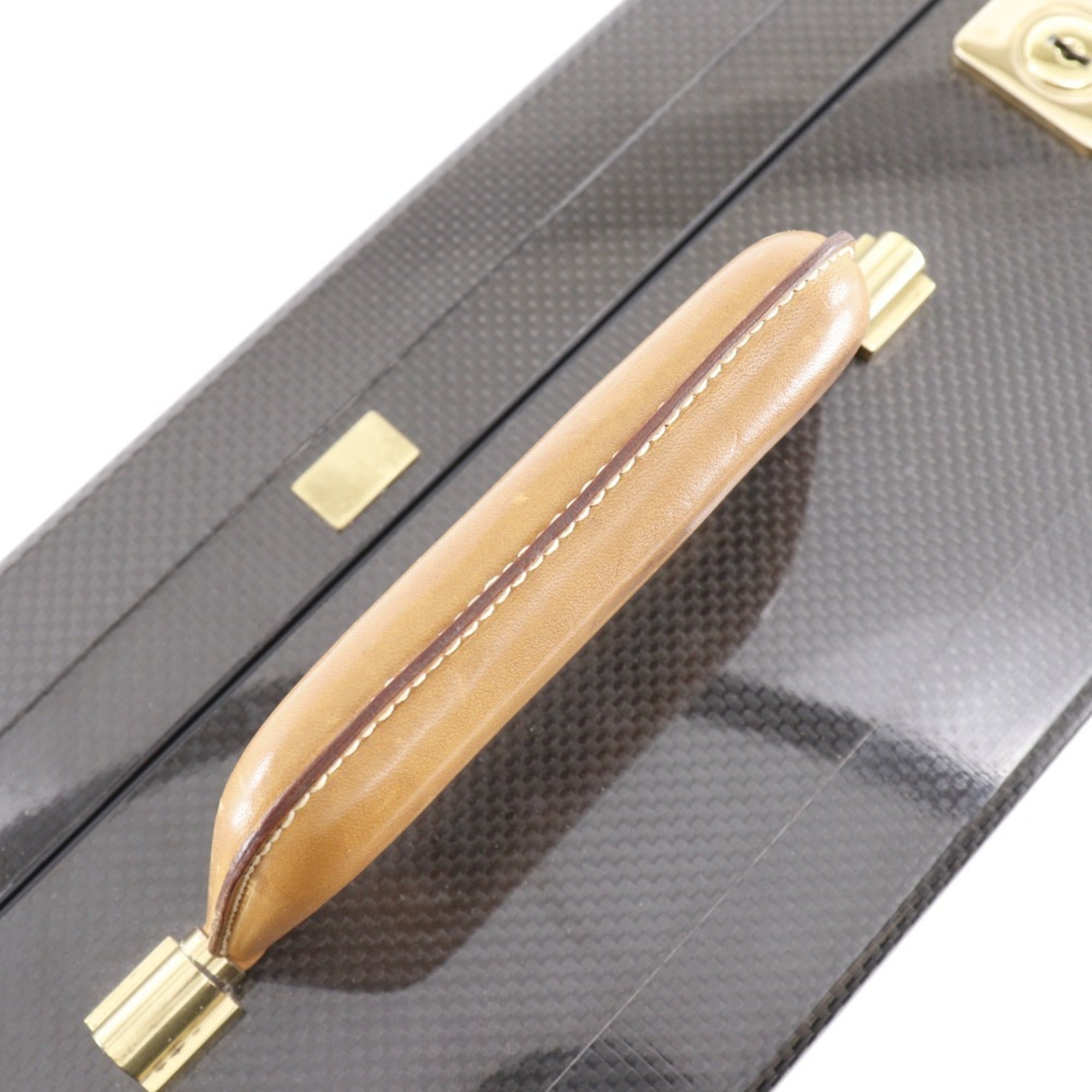 Hermes Black Leather Attaché Case (Pre-Owned)