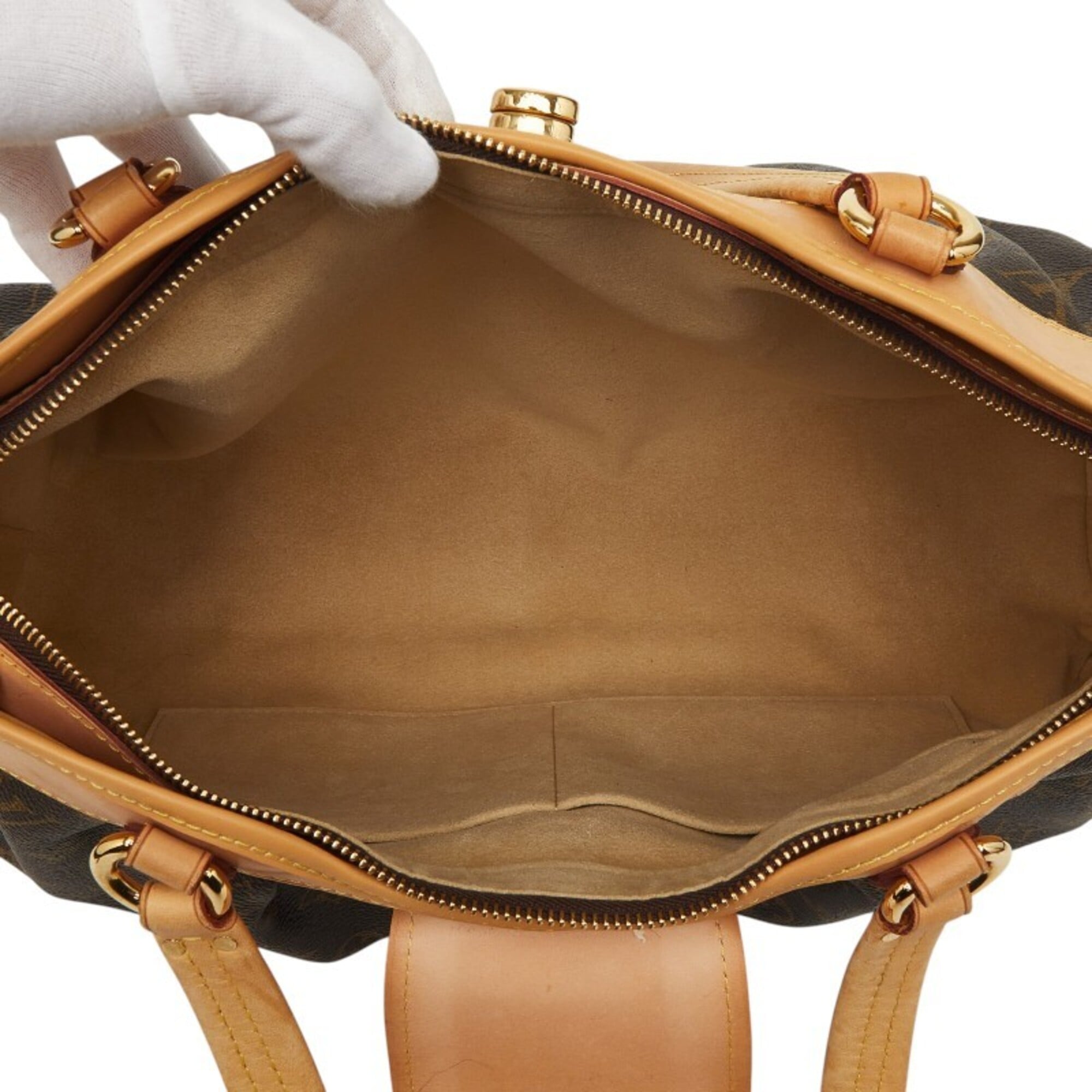 Louis Vuitton Brown Pvc Leather Handbag Tote Bag (Pre-Owned)