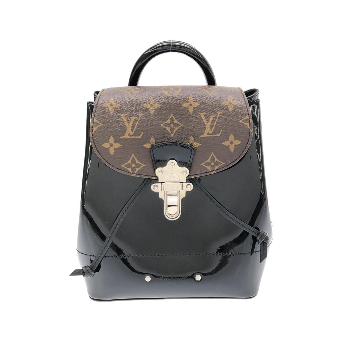 Louis Vuitton Black Coated Canvas Backpack (Pre-Owned)