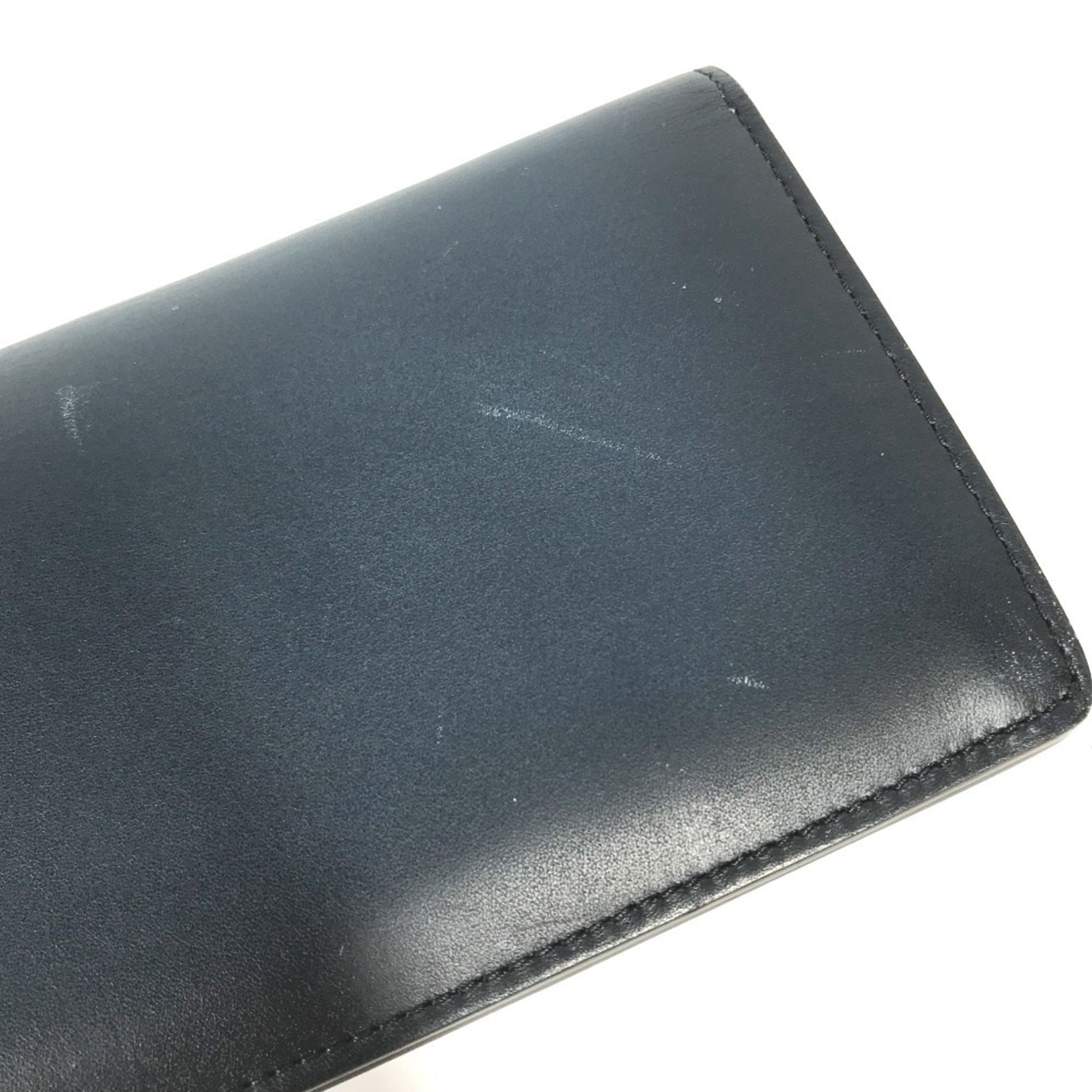 Louis Vuitton Ombre Navy Leather Long Wallet (Bi-Fold) (Pre-Owned)