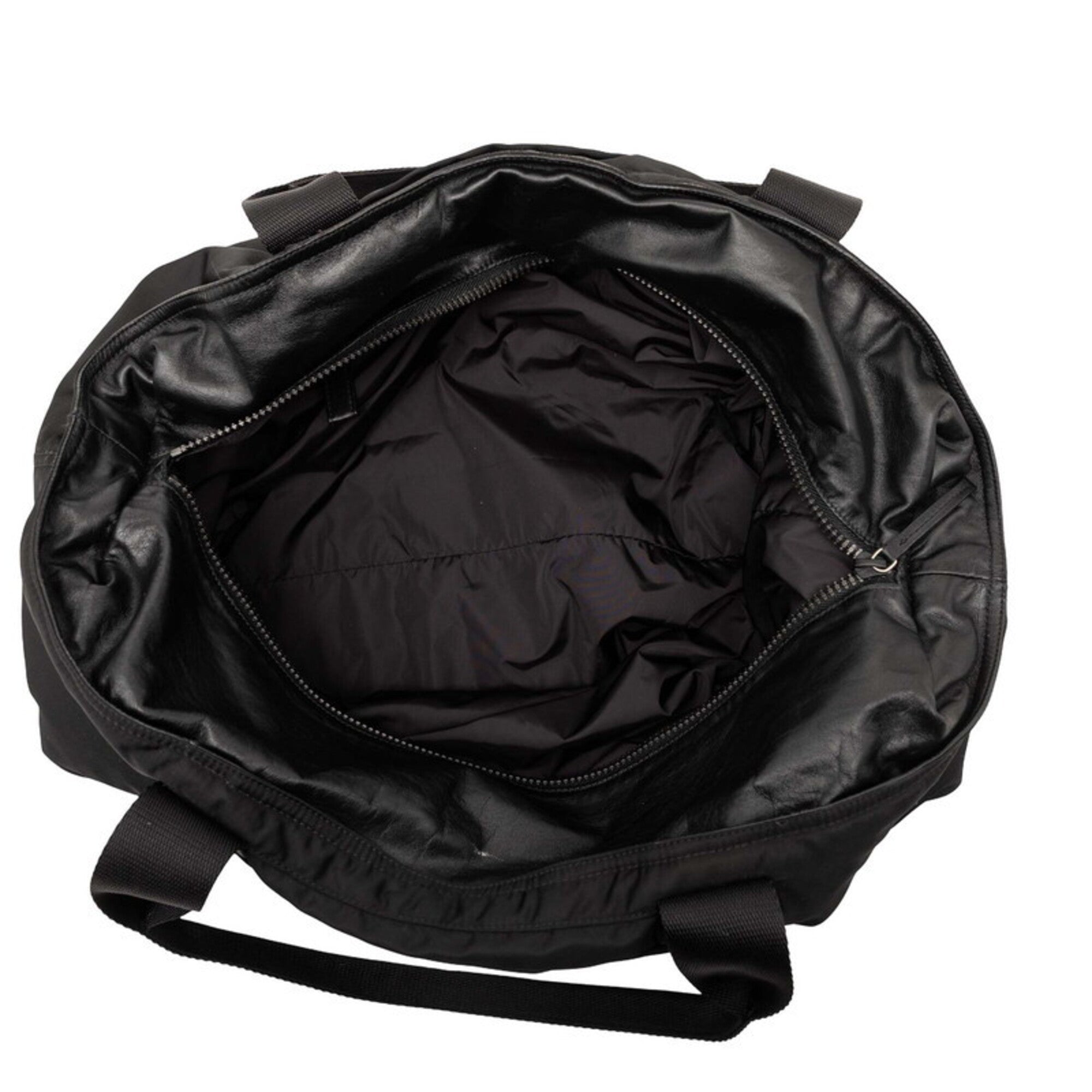 Prada Black Nylon Leather Boston Bag (Pre-Owned)