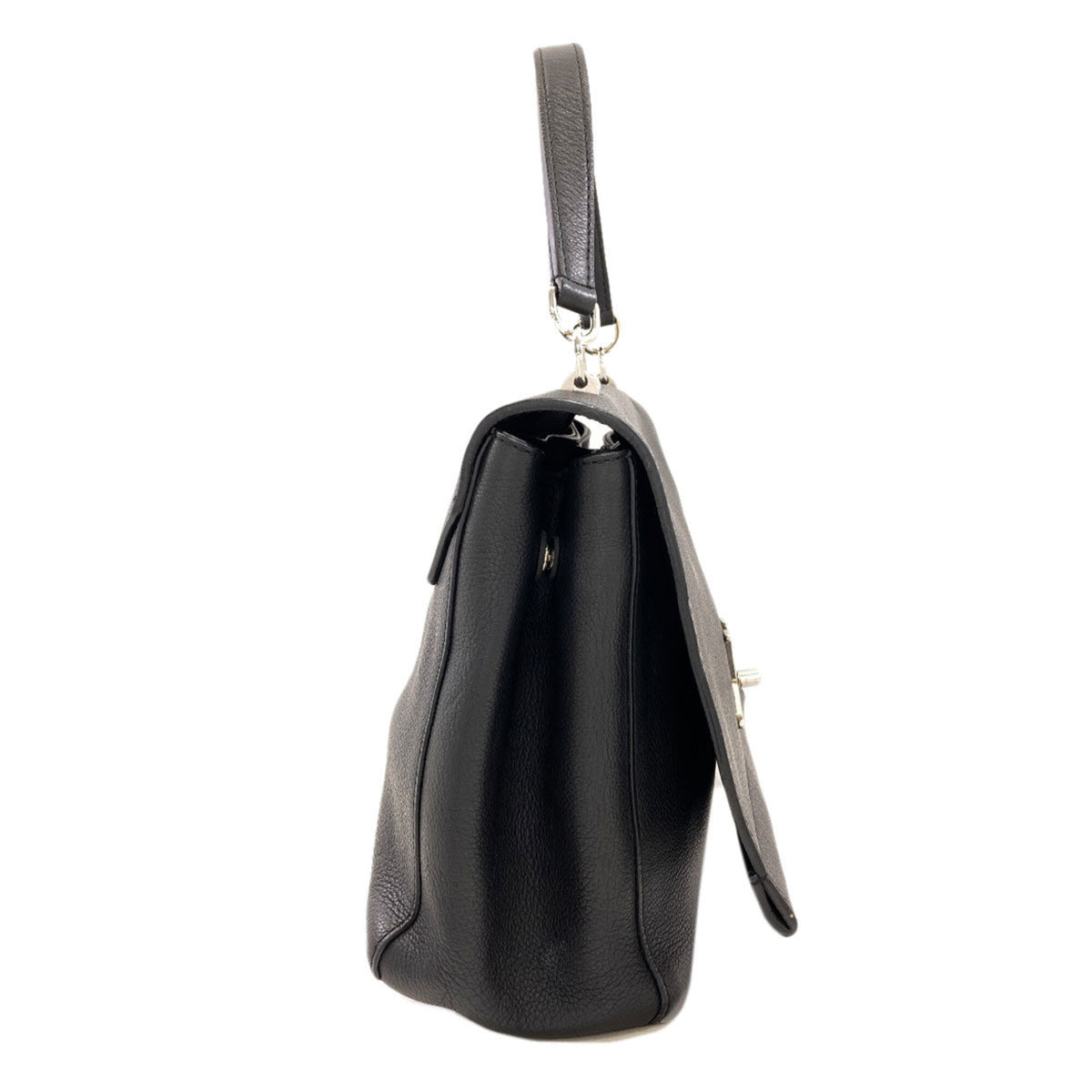 Louis Vuitton Black Leather Handbag (Pre-Owned)