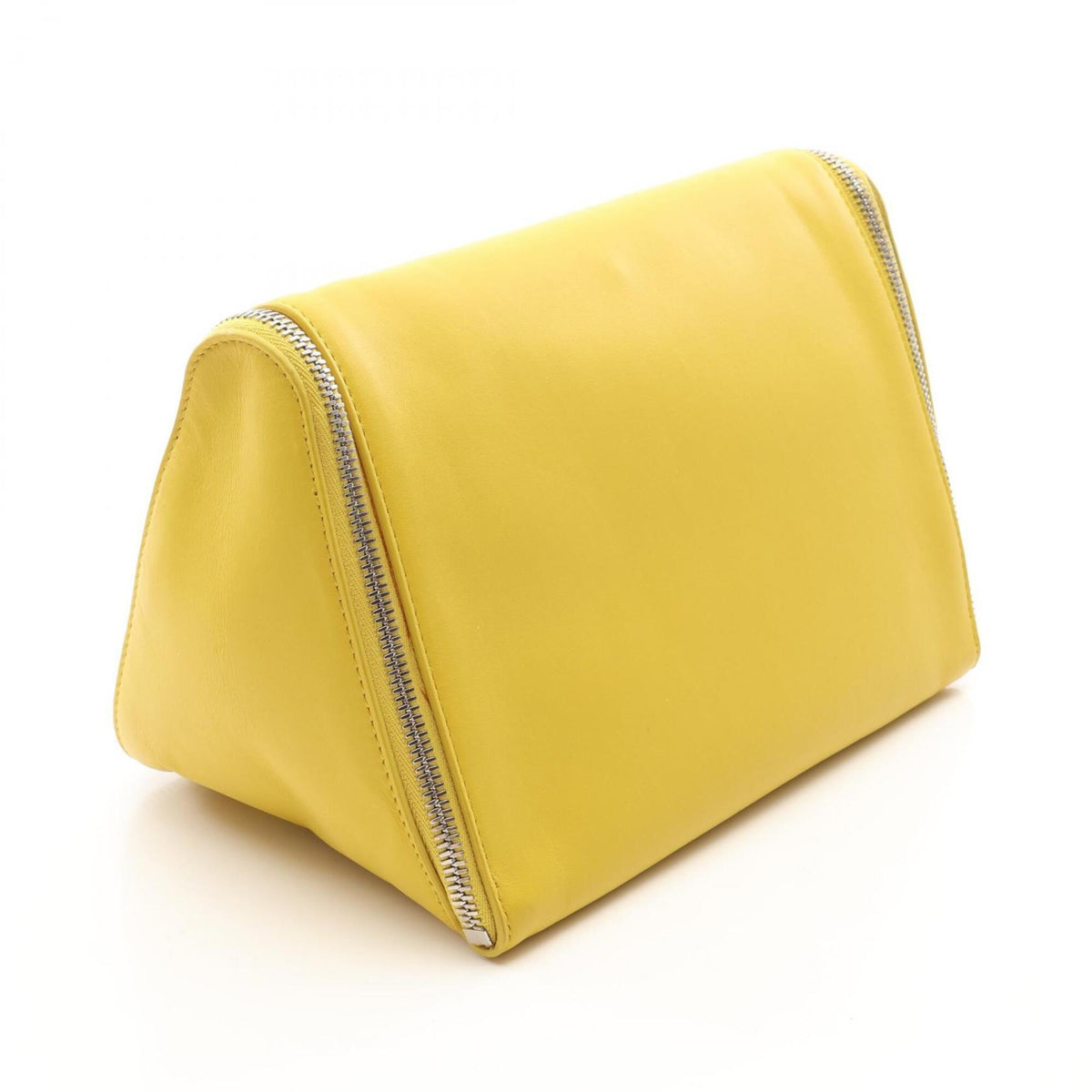 Bottega Veneta Yellow Leather Clutch Bag Handbag (Pre-Owned)