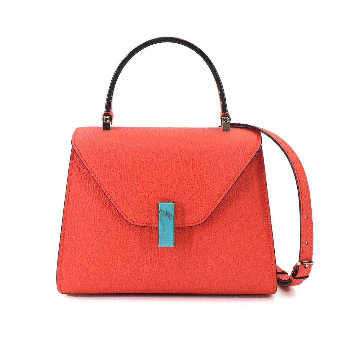 Valextra Red Color Leather Handbag (Pre-Owned)