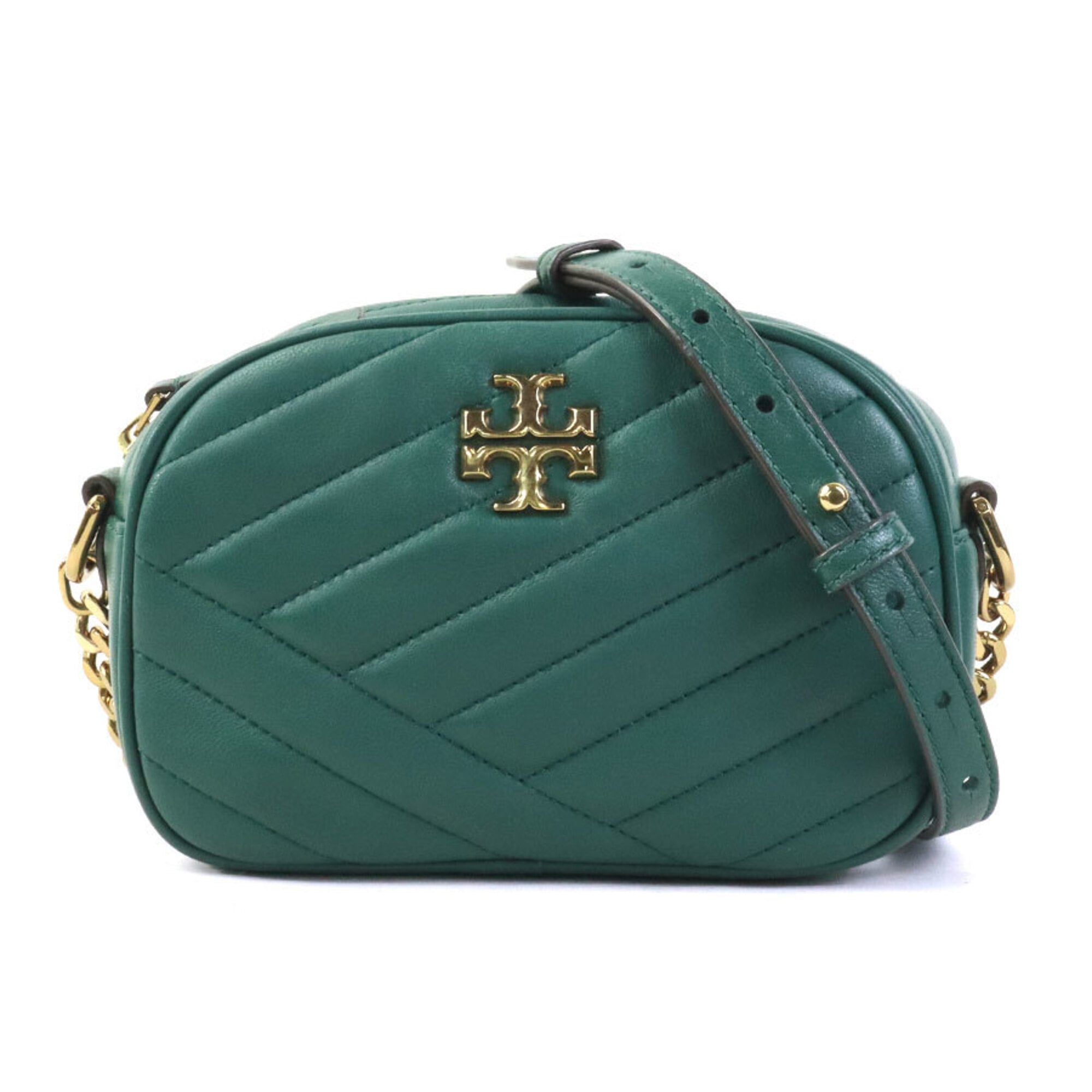 Tory Burch Green Leather Shoulder Bag (Pre-Owned)