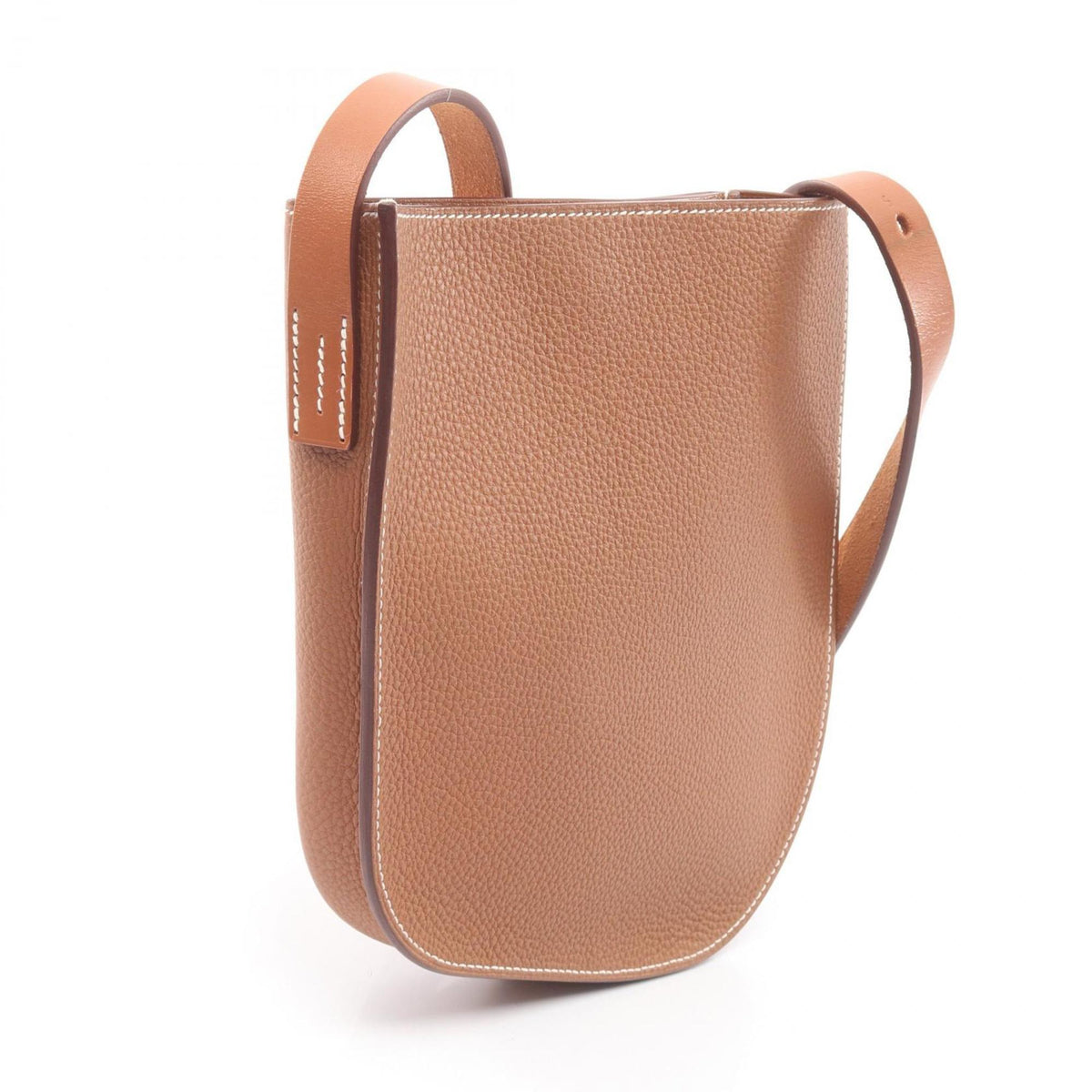 Hermes Brown Gold Togo Leather Leather Handbag Shoulder Bag (Pre-Owned)