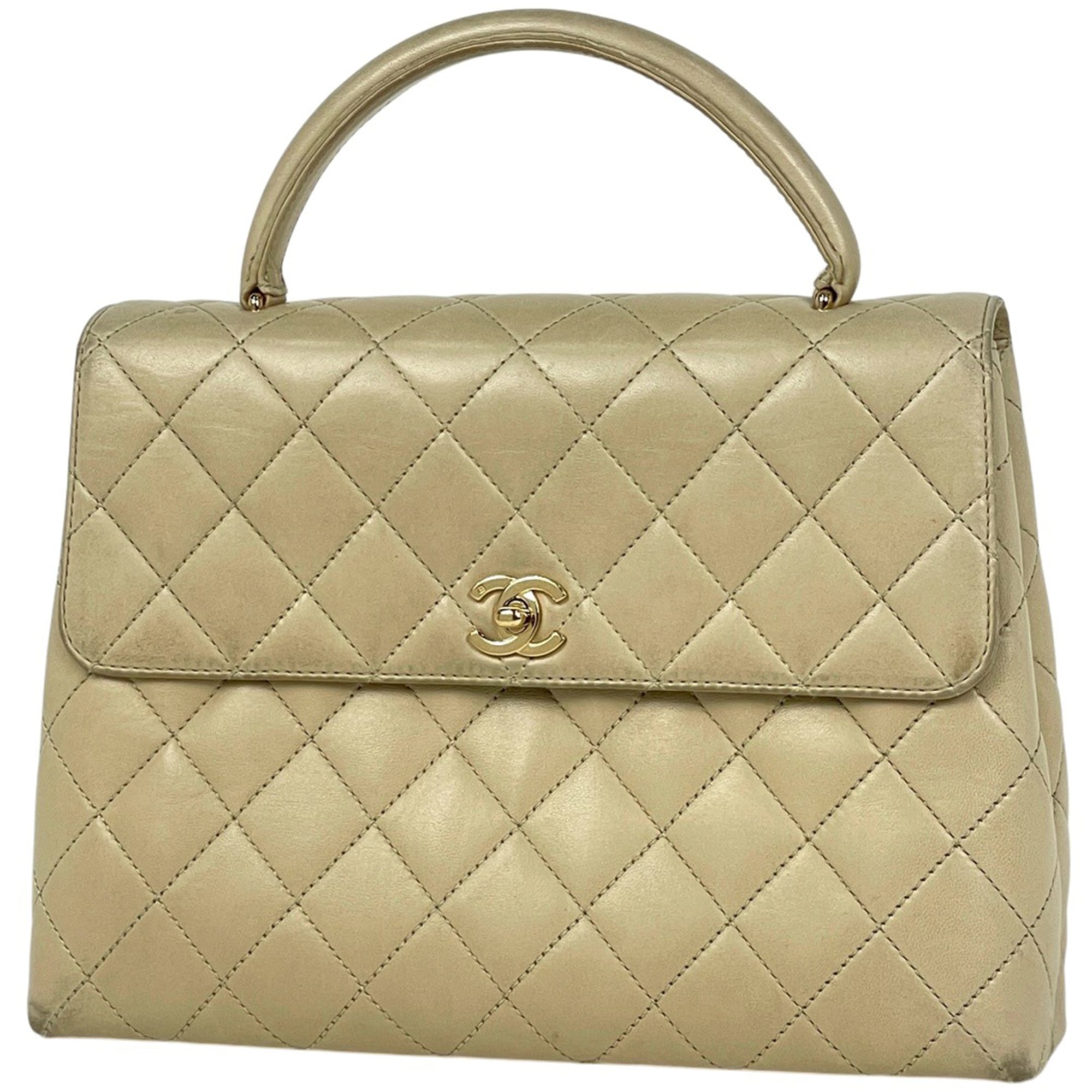 Chanel Beige Leather Handbag (Pre-Owned)