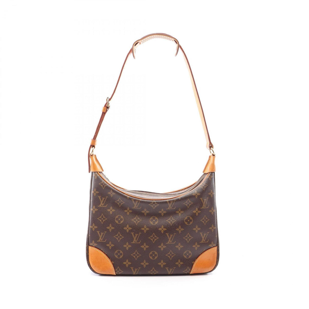 Louis Vuitton Brown Coated Canvas Leather Handbag Shoulder Bag (Pre-Owned)
