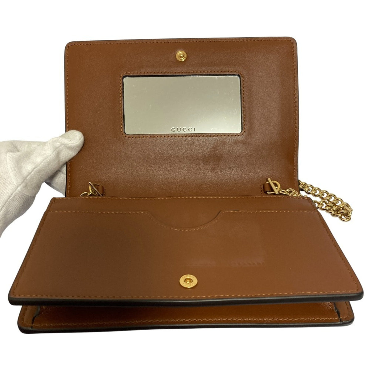 Gucci Brown Leather Shoulder Bag (Pre-Owned)