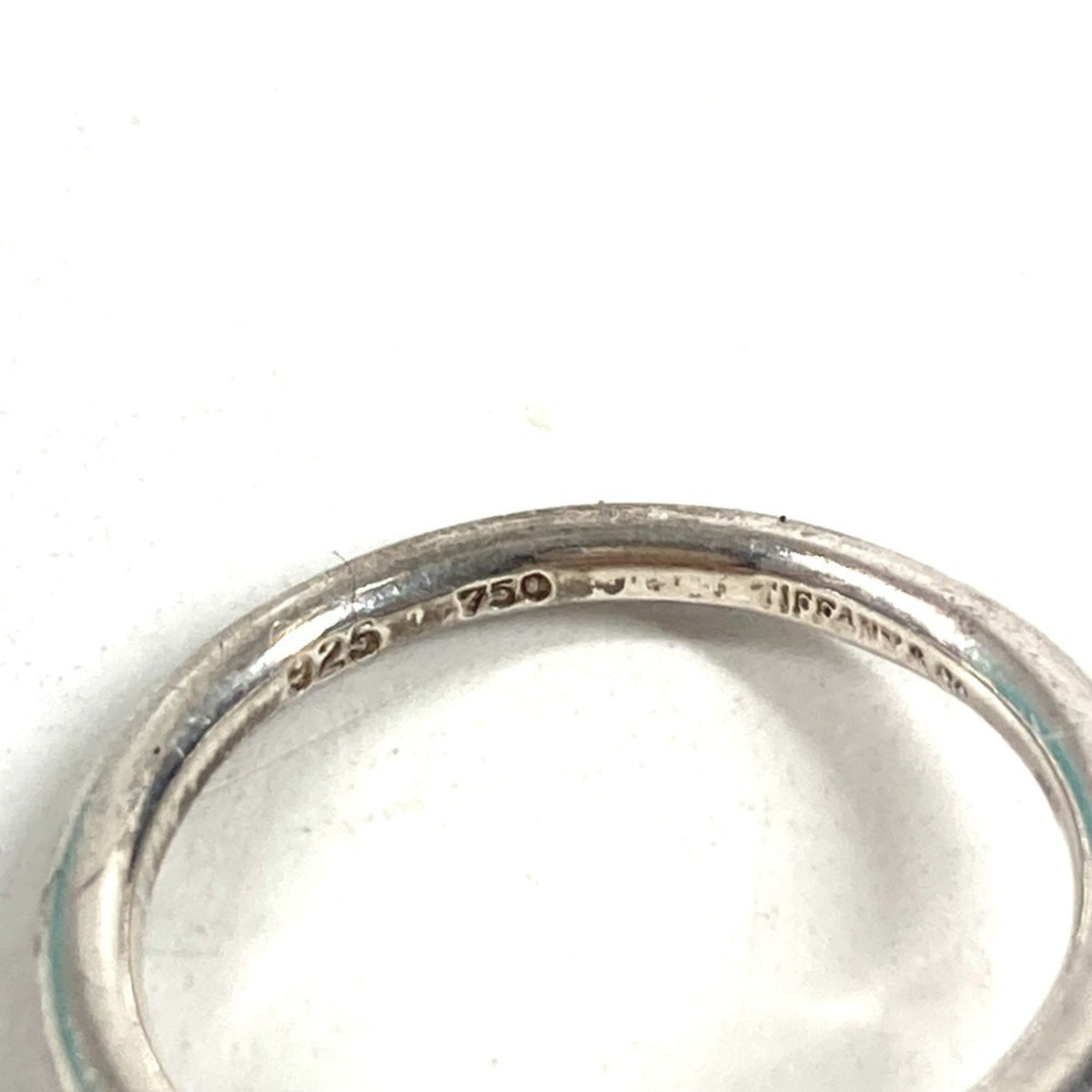 Tiffany Silver Yellow Gold Yellow Gold (18K) Silver 925 Band Ring (Pre-Owned)