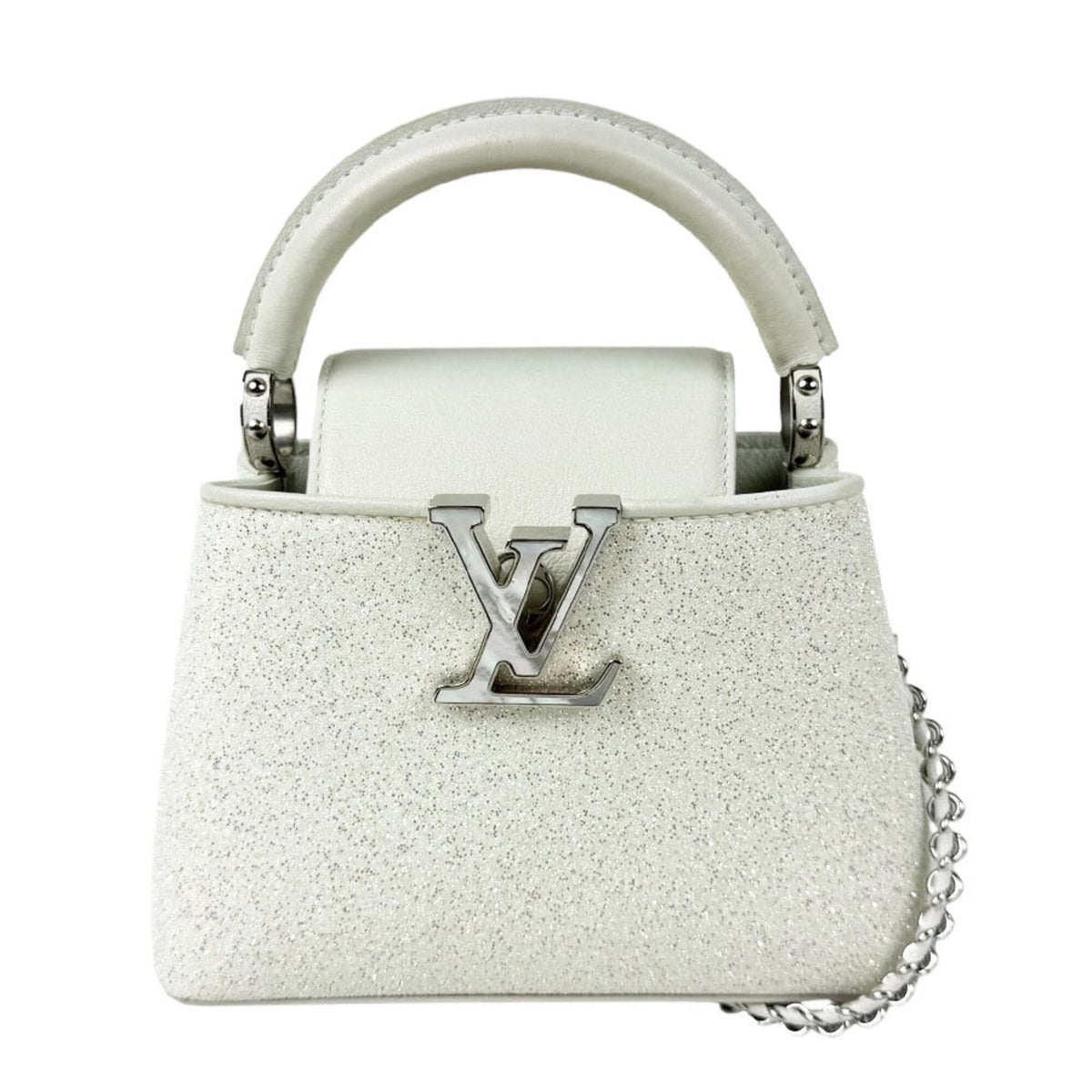 Louis Vuitton White Leather Shoulder Bag (Pre-Owned)