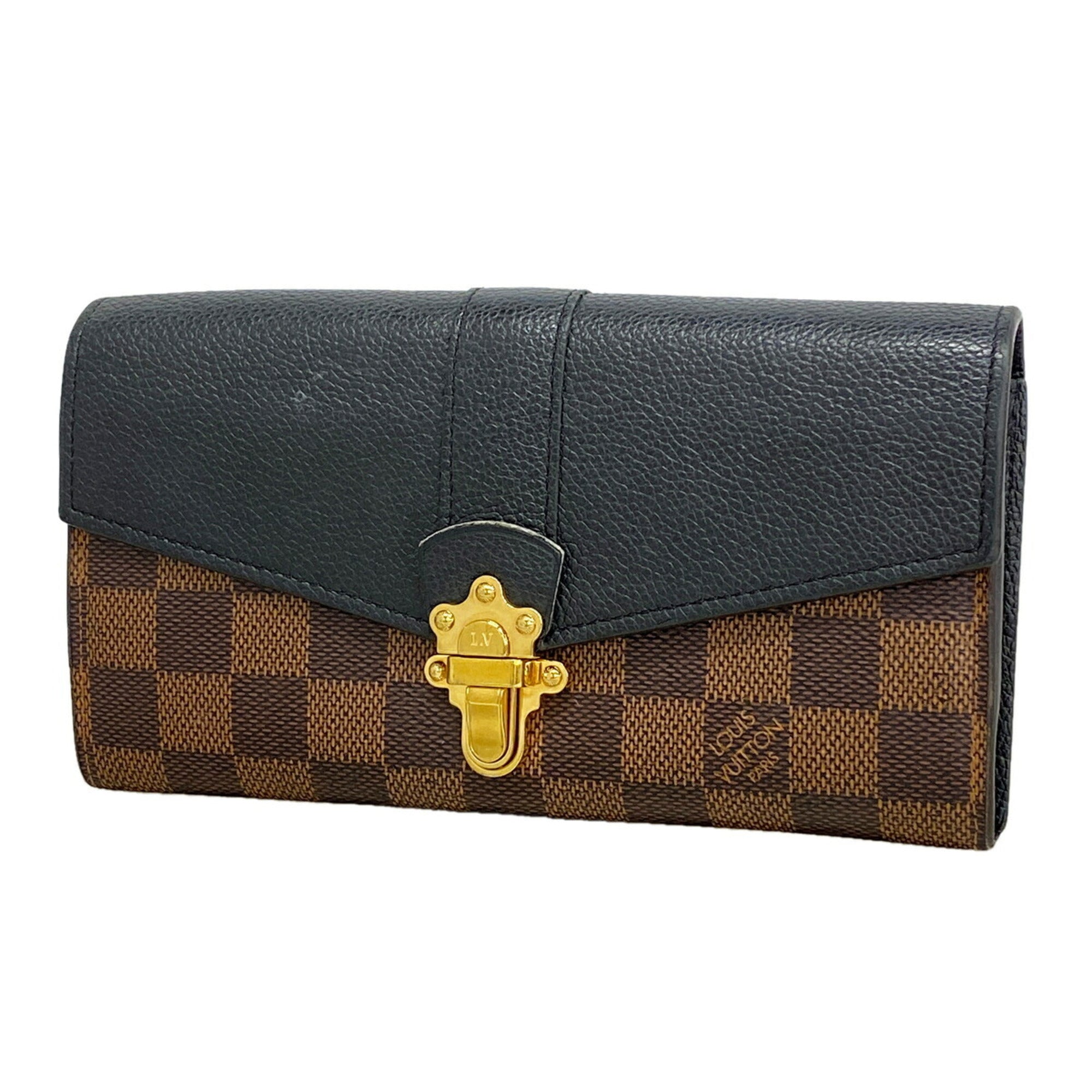 Louis Vuitton Ebene Noir Long Wallet (Bi-Fold) (Pre-Owned)