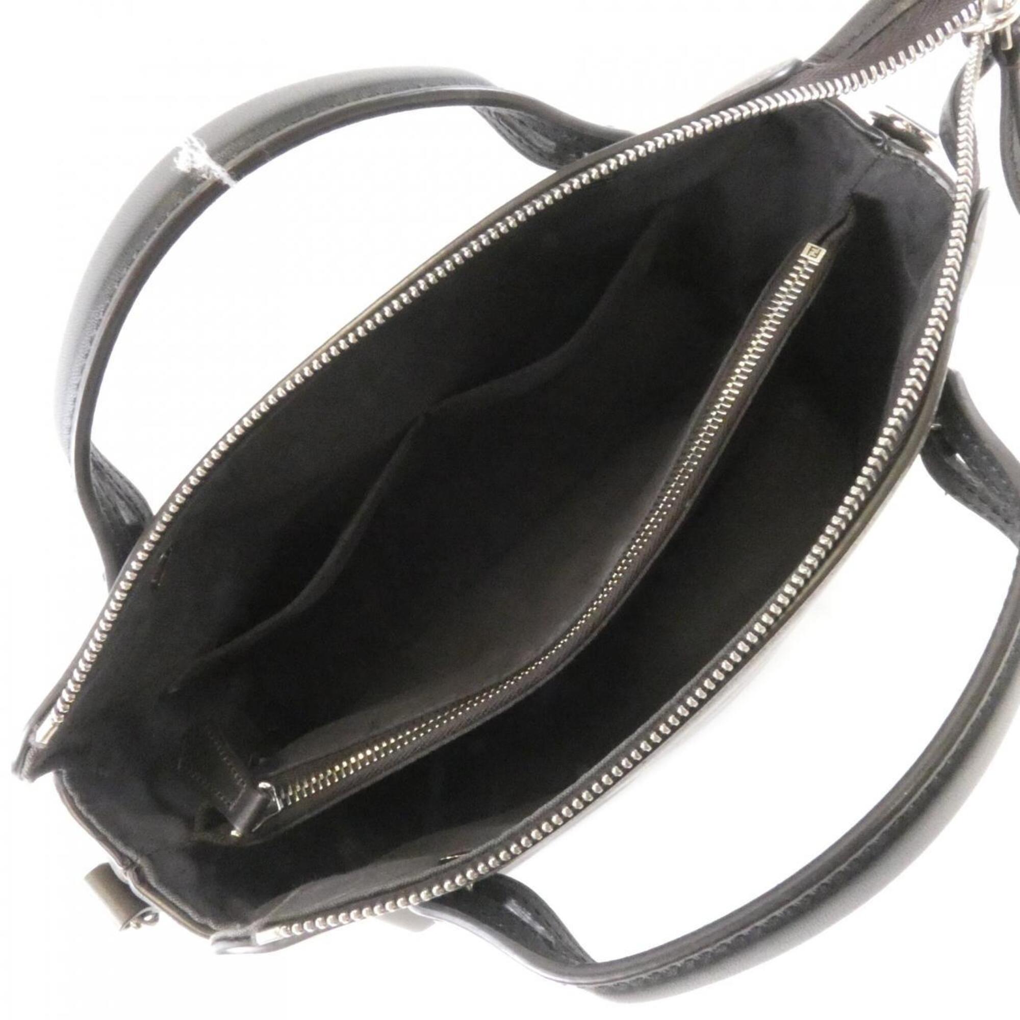 Fendi Gray Multi-Color Leather Handbag (Pre-Owned)