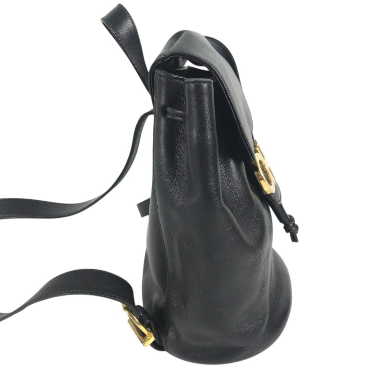 Salvatore Ferragamo Black Leather Backpack (Pre-Owned)