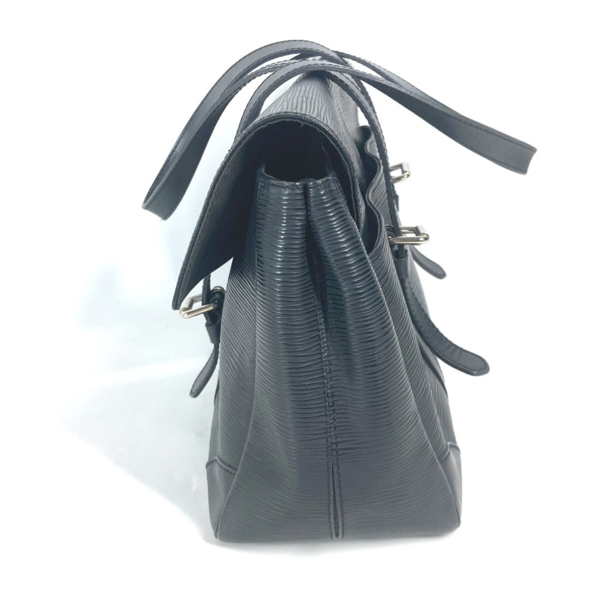 Louis Vuitton Black Noir Epi Leather Shoulder Bag Tote Bag (Pre-Owned)