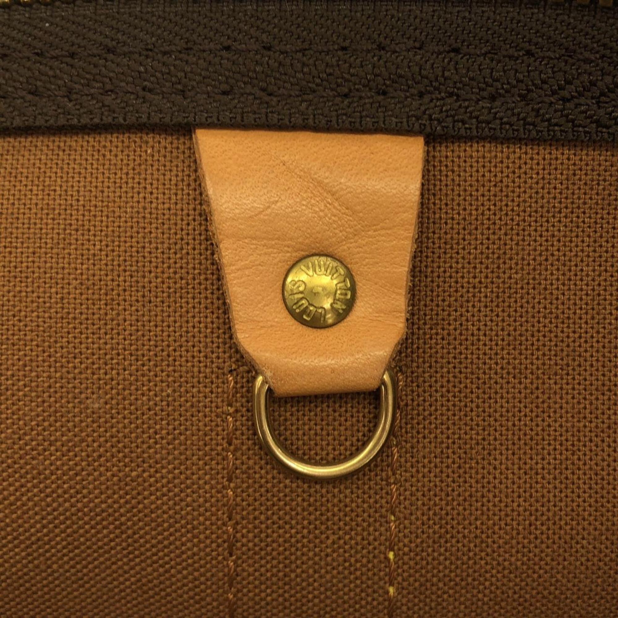 Louis Vuitton Monogram Marron Coated Canvas Boston Bag (Pre-Owned)
