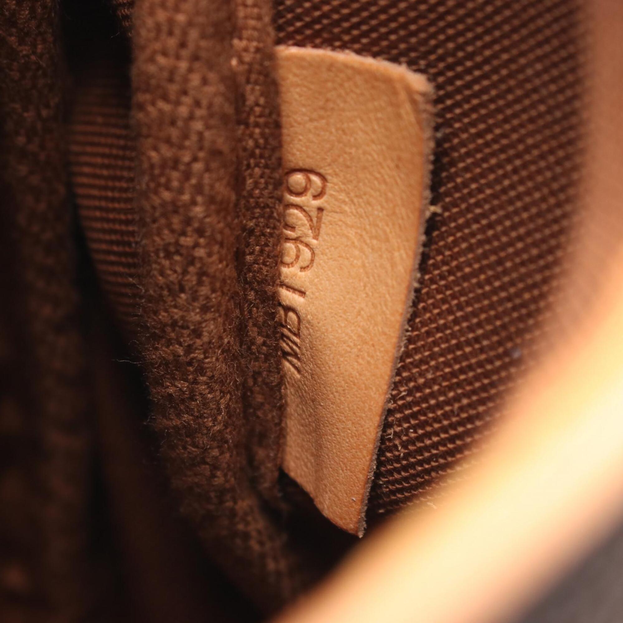 Louis Vuitton Brown Monogram Coated Canvas Monogram Leather Handbag Shoulder Bag (Pre-Owned)