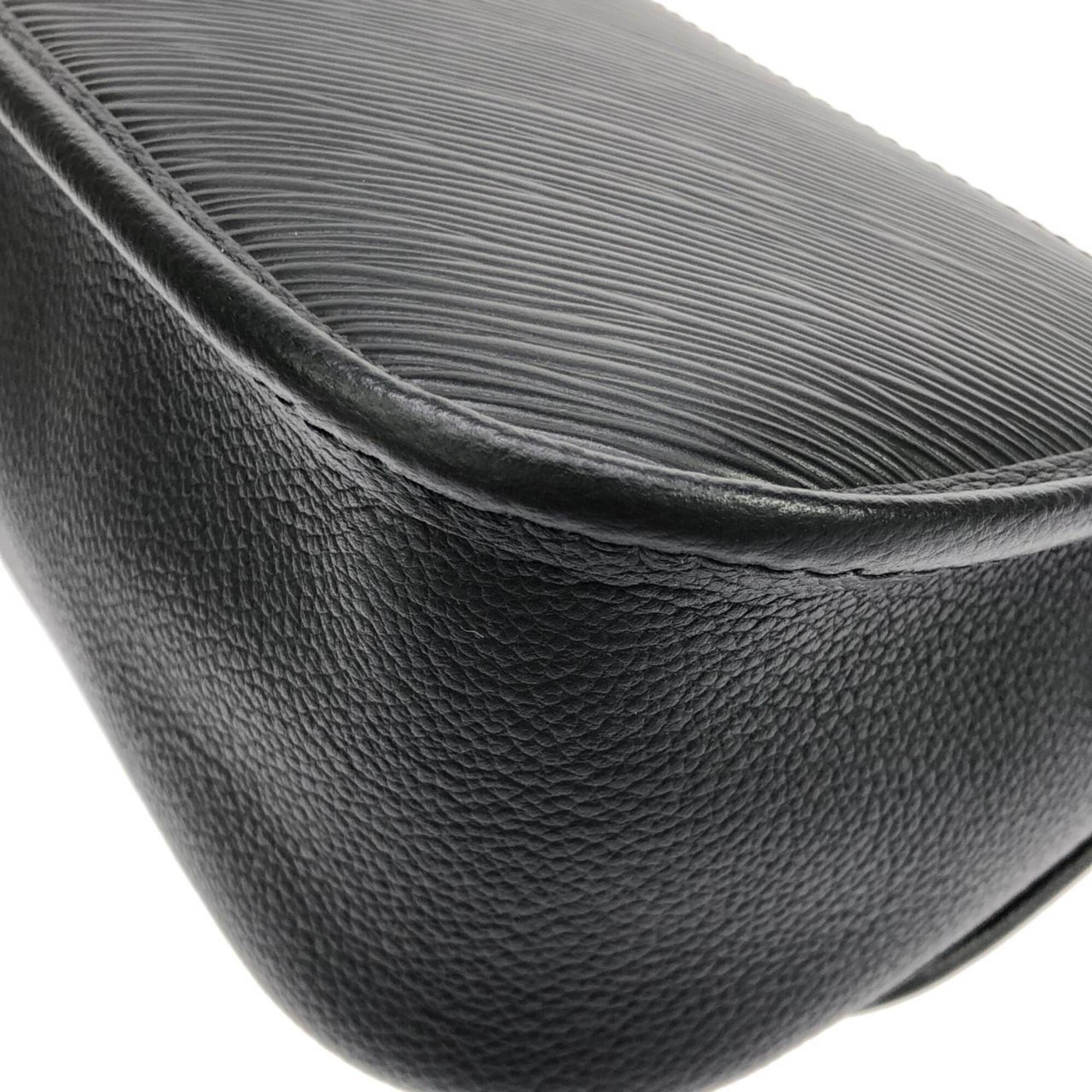 Louis Vuitton Black Leather Shoulder Bag (Pre-Owned)