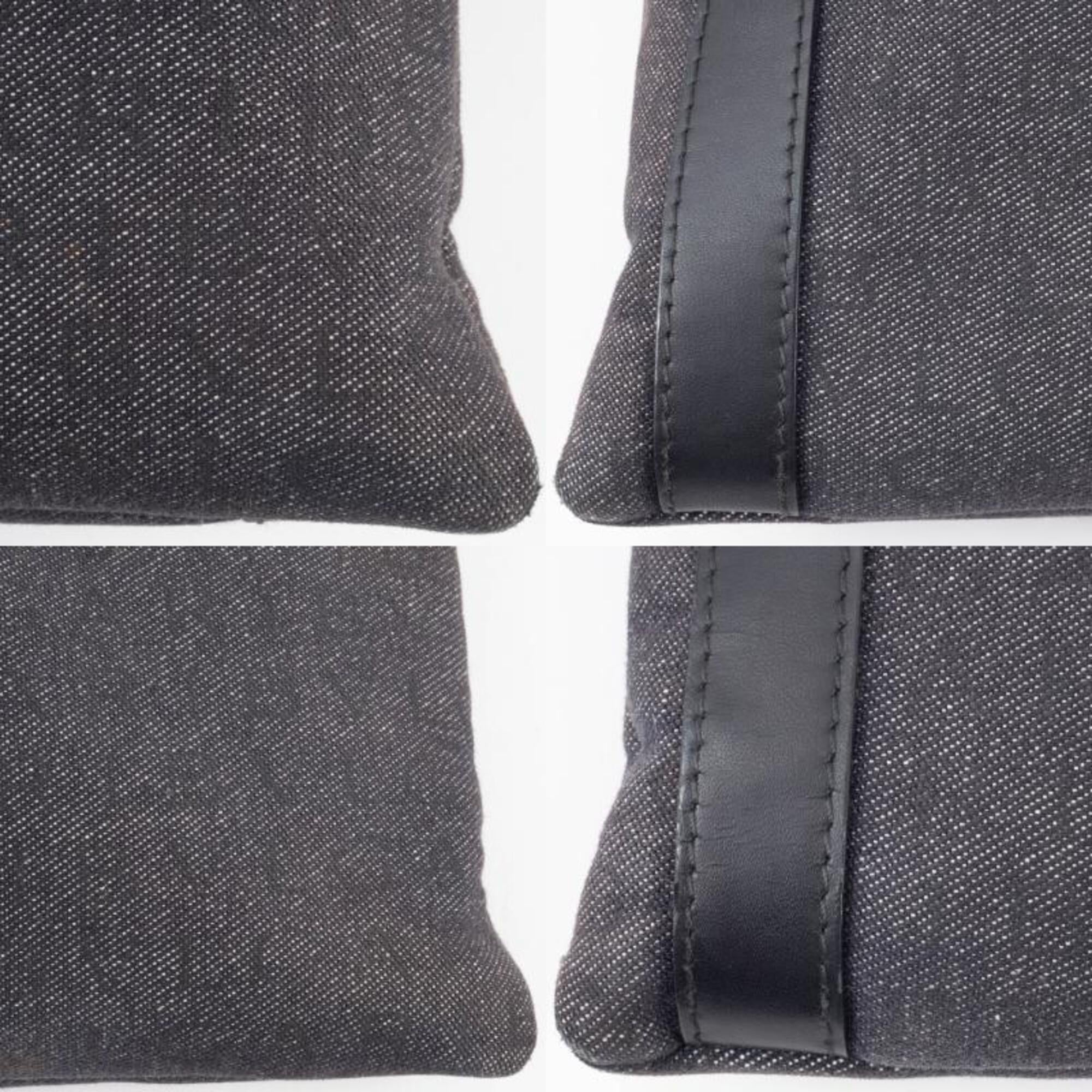 Bvlgari Logomania Black Canvas Leather Shoulder Bag (Pre-Owned)