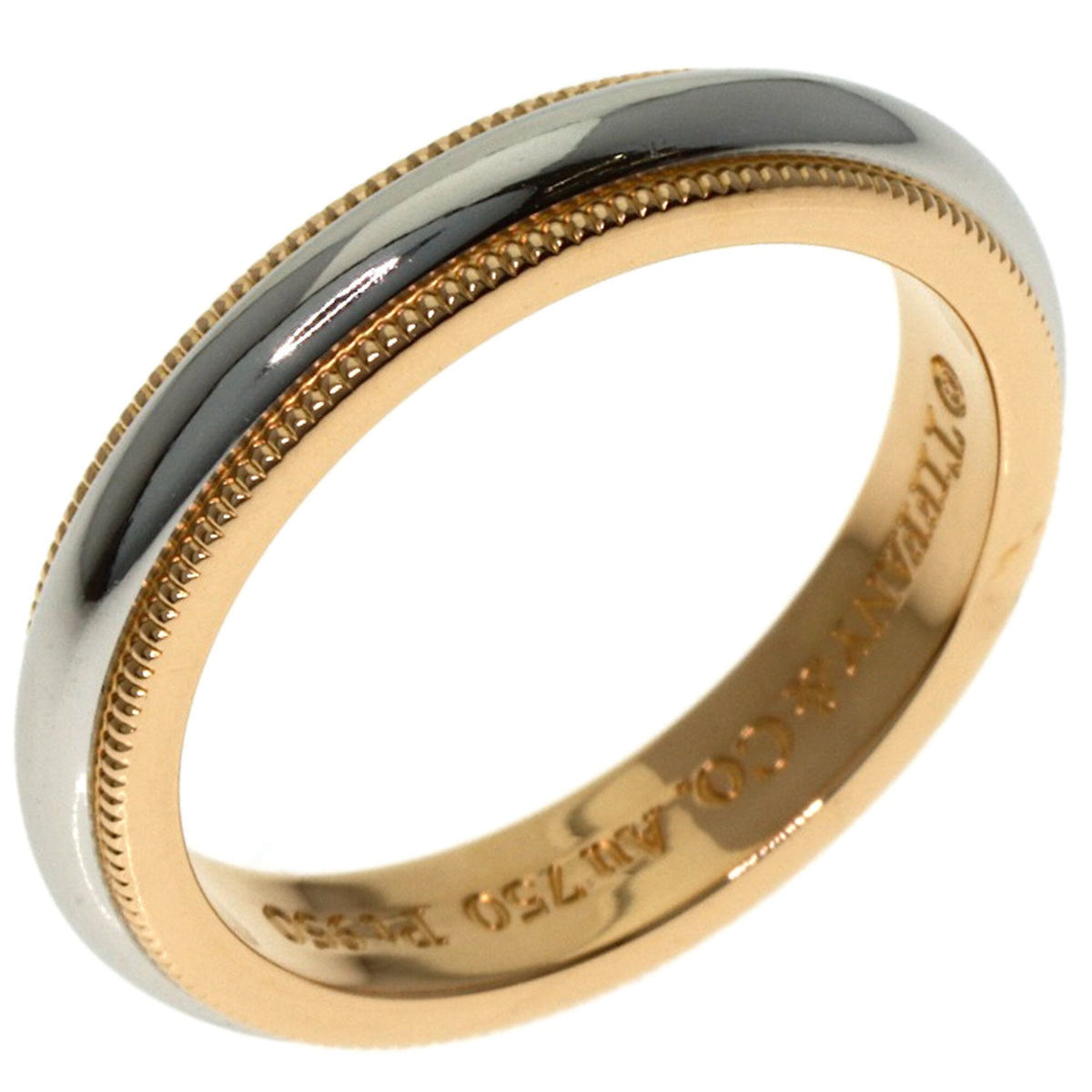 Tiffany Pink Gold (18K) Platinum 950 Band Ring (Pre-Owned)