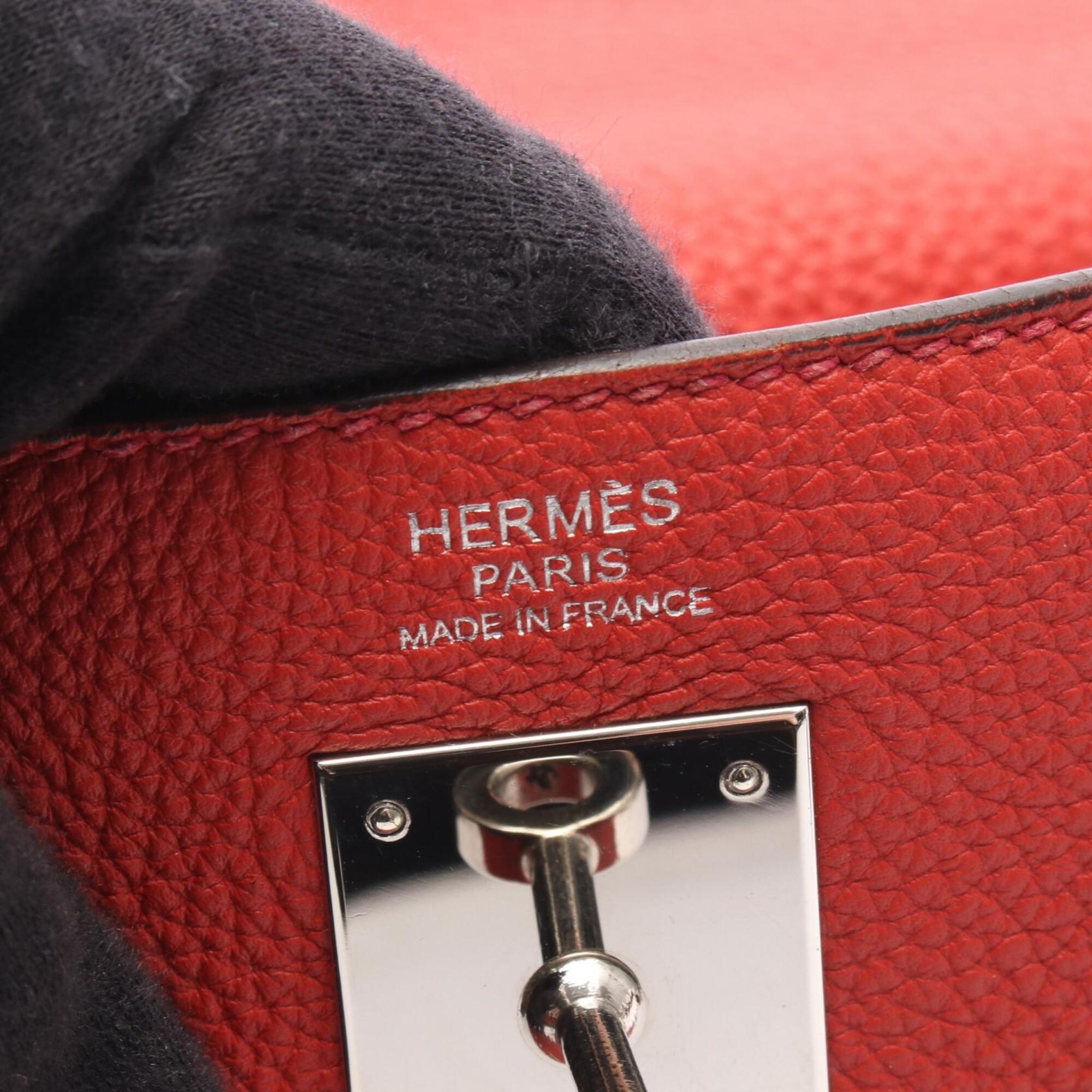 Hermes Red Color Togo Leather Handbag (Pre-Owned)