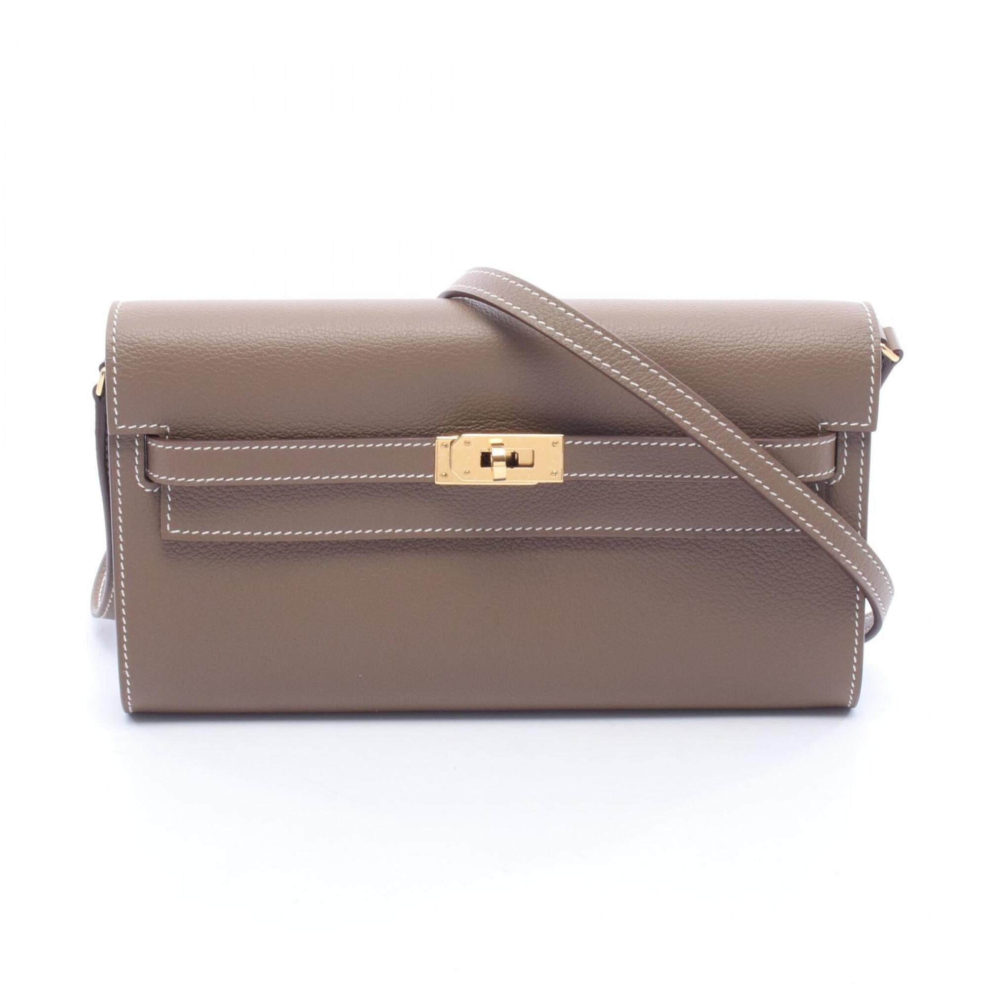 Hermes Gray Evercalf Leather Leather Handbag Shoulder Bag (Pre-Owned)
