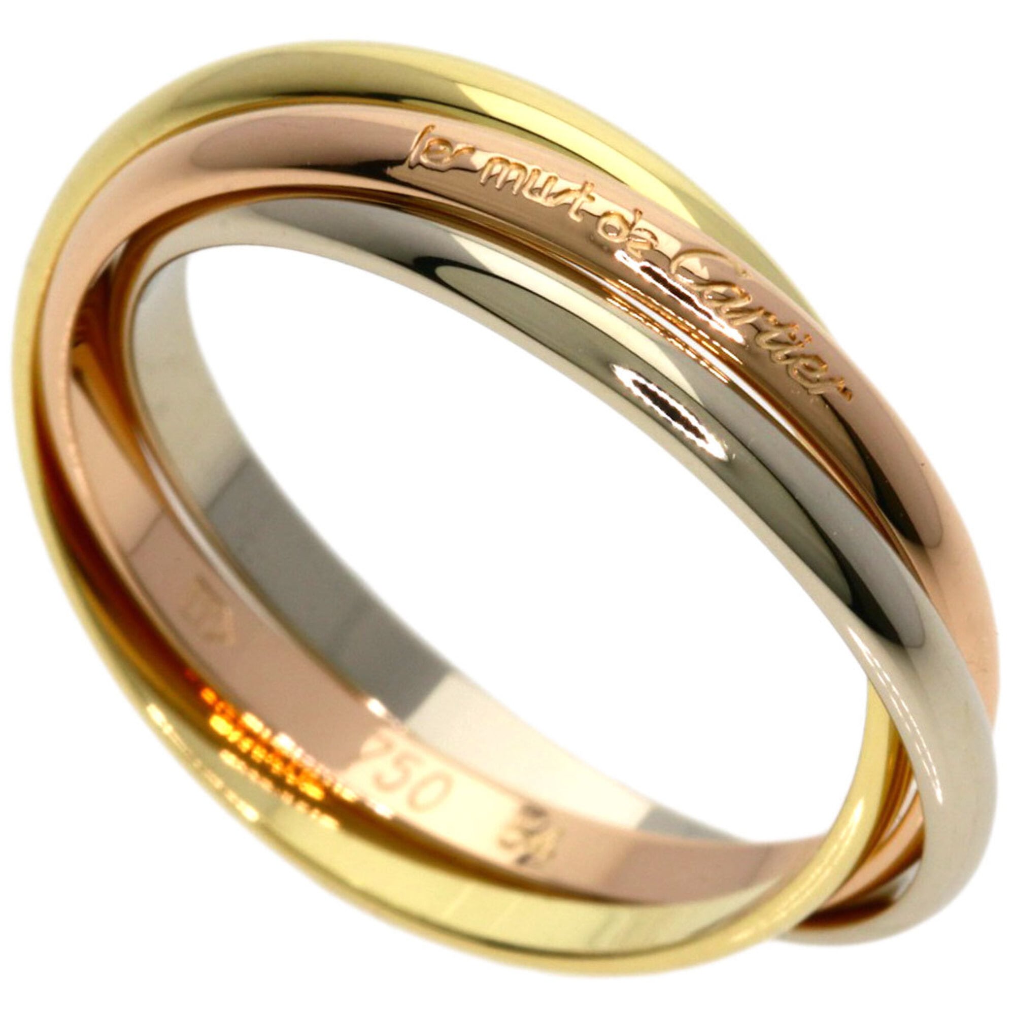 Cartier Yellow Gold (18K) White Gold (18K) Band Ring (Pre-Owned)