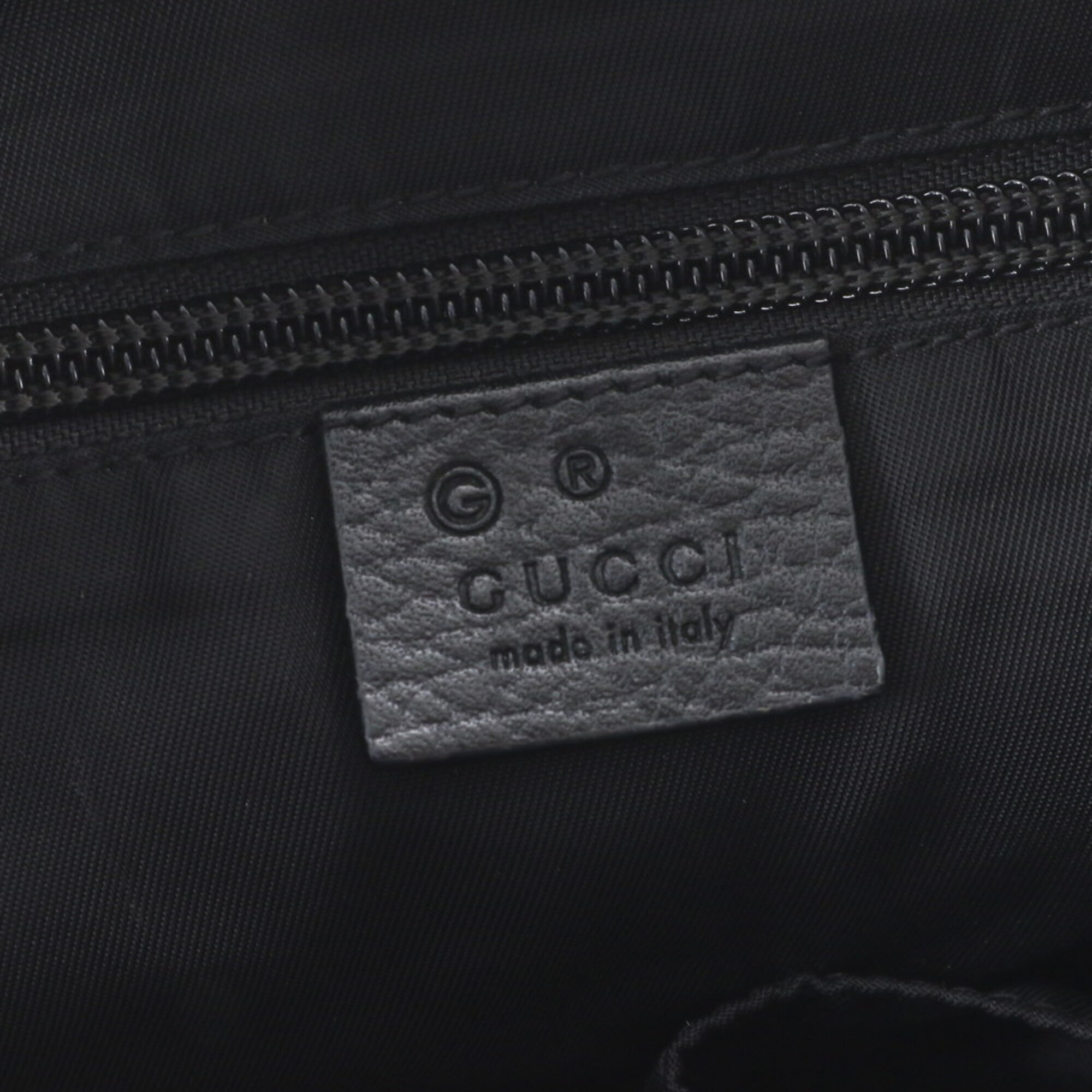 Gucci Black Leather Nylon Backpack Shoulder Bag (Pre-Owned)