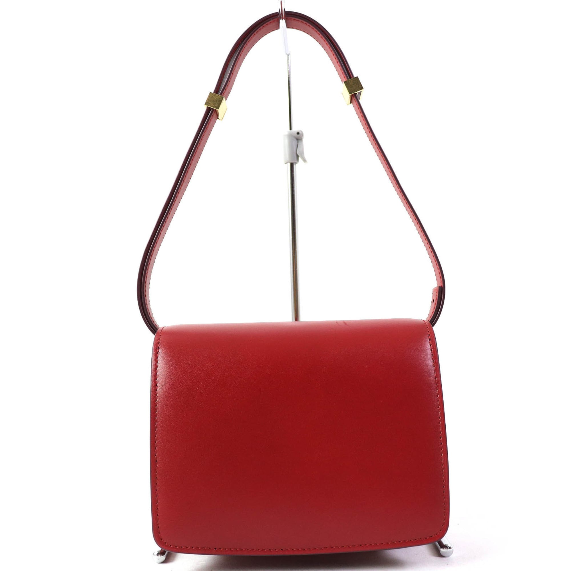 Celine Red Color Leather Shoulder Bag (Pre-Owned)
